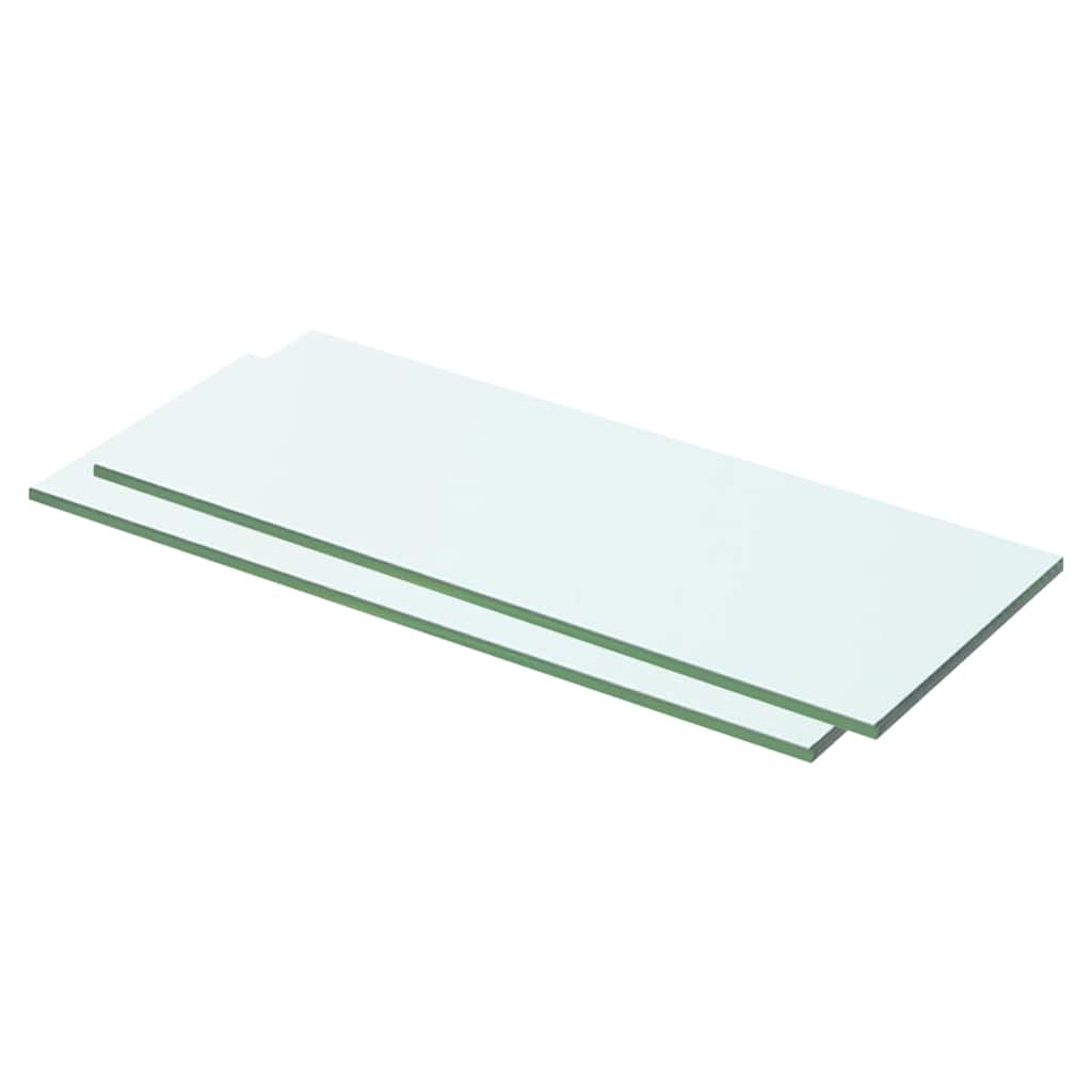 Regalböden 2 Stk. Glas Transparent 50x15 Cm Vidaxl