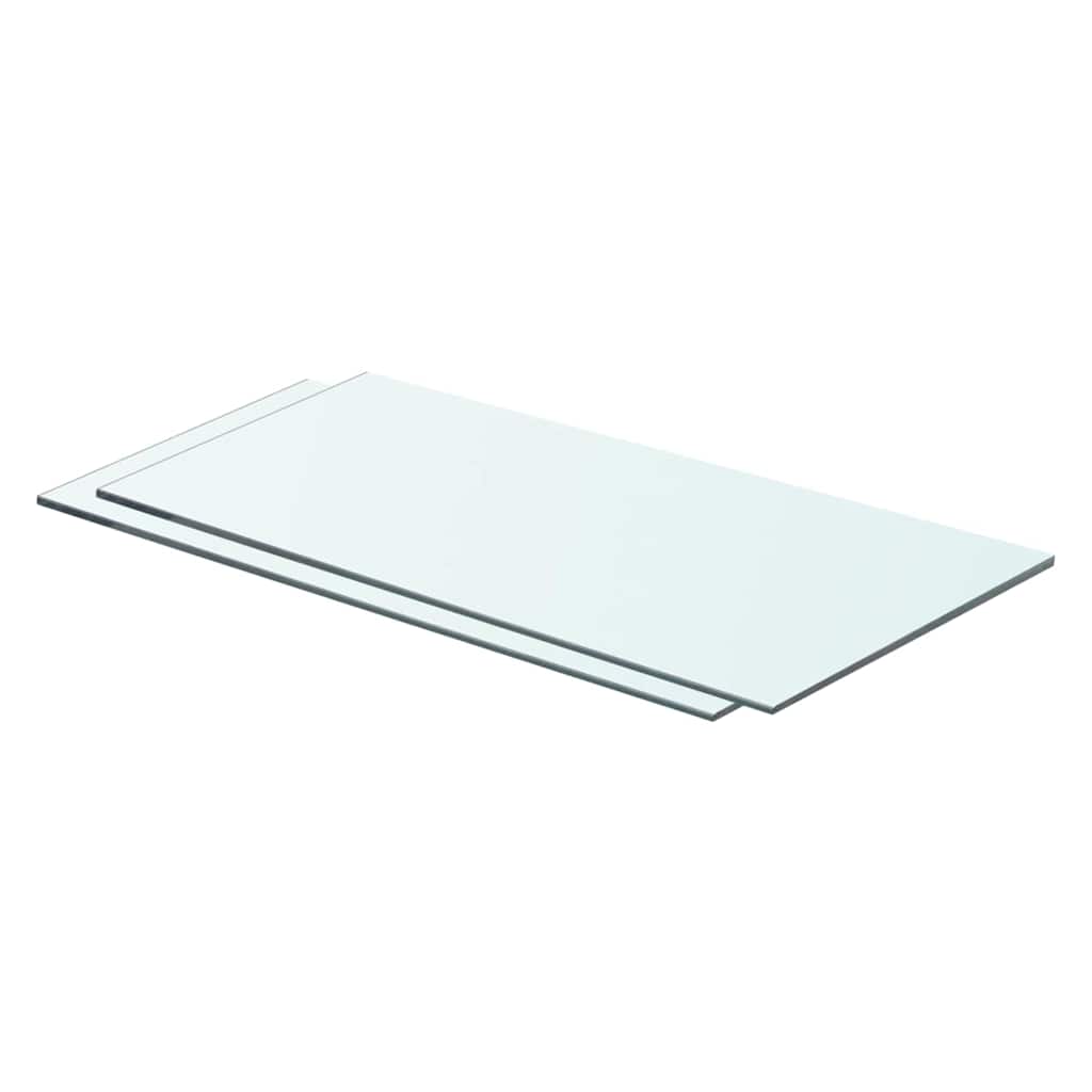 Regalböden 2 Stk. Glas Transparent 60x25 Cm Vidaxl