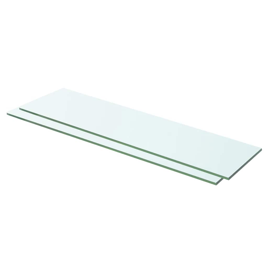 Regalböden 2 Stk. Glas Transparent 60 X 12 Cm Vidaxl