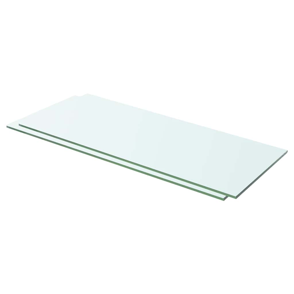 Regalböden 2 Stk. Glas Transparent 60x20 Cm Vidaxl