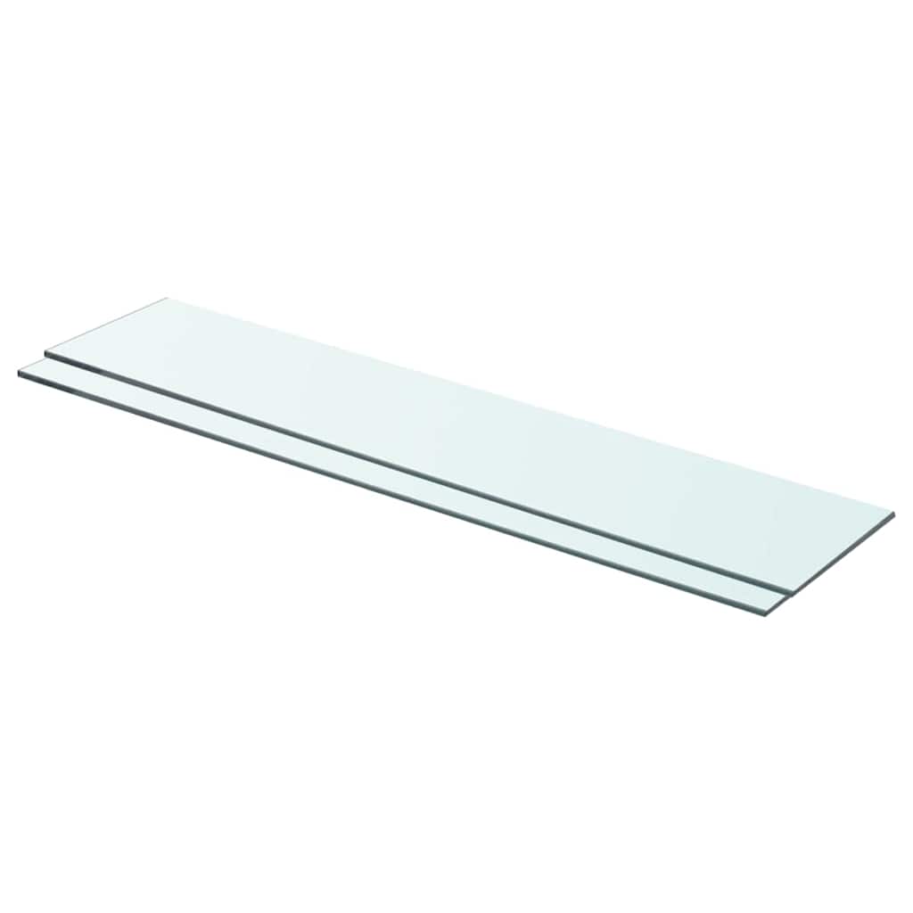 Regalböden 2 Stk. Glas Transparent 70x15 Cm Vidaxl