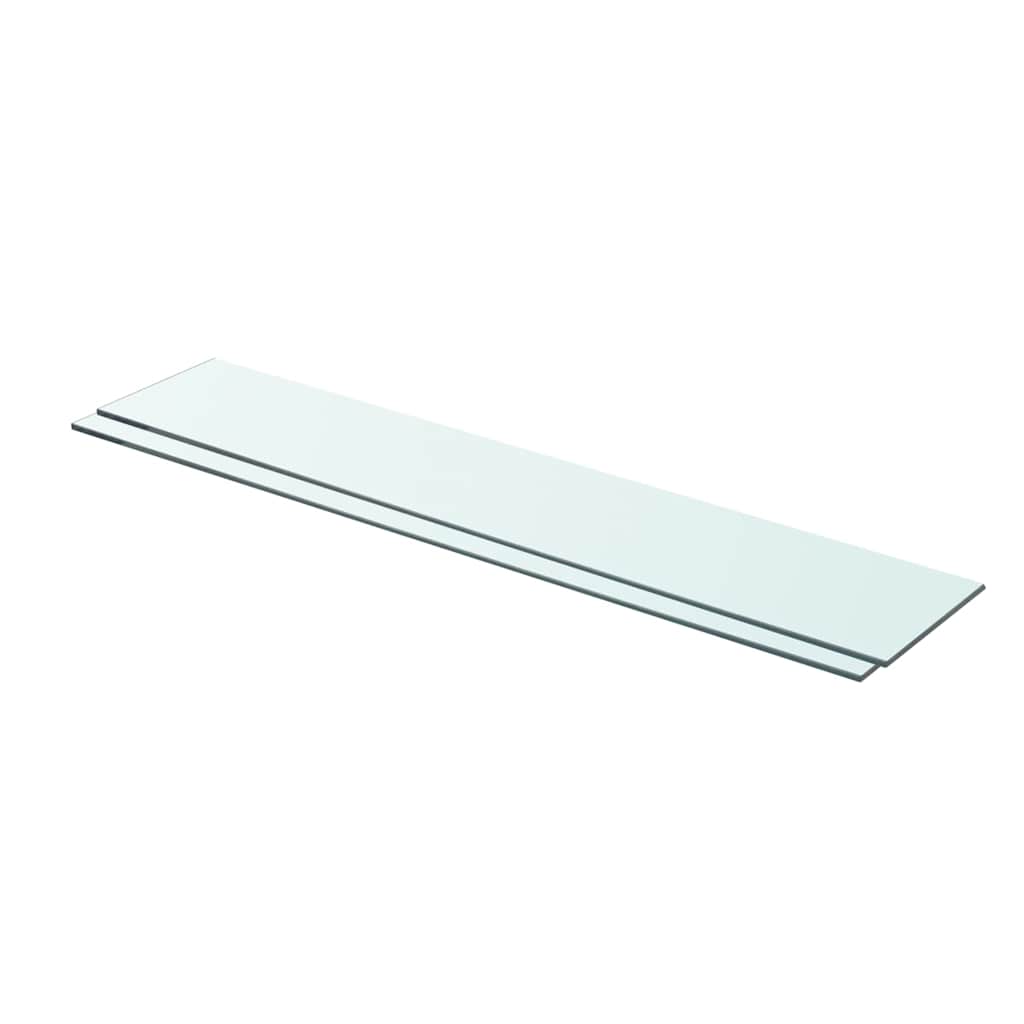 Regalböden 2 Stk. Glas Transparent 80x15 Cm Vidaxl
