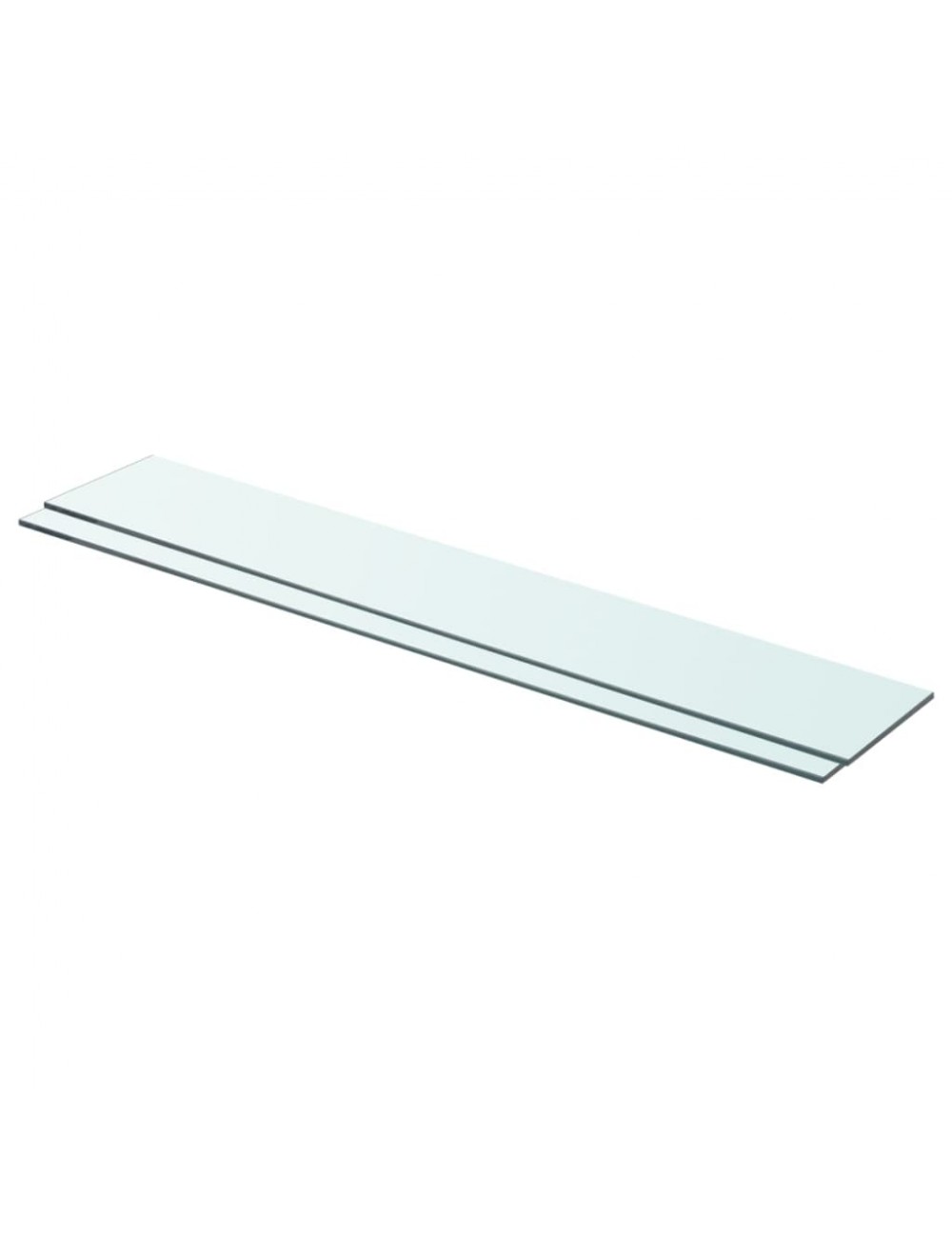 Regalböden 2 Stk. Glas Transparent 80x12 Cm Vidaxl