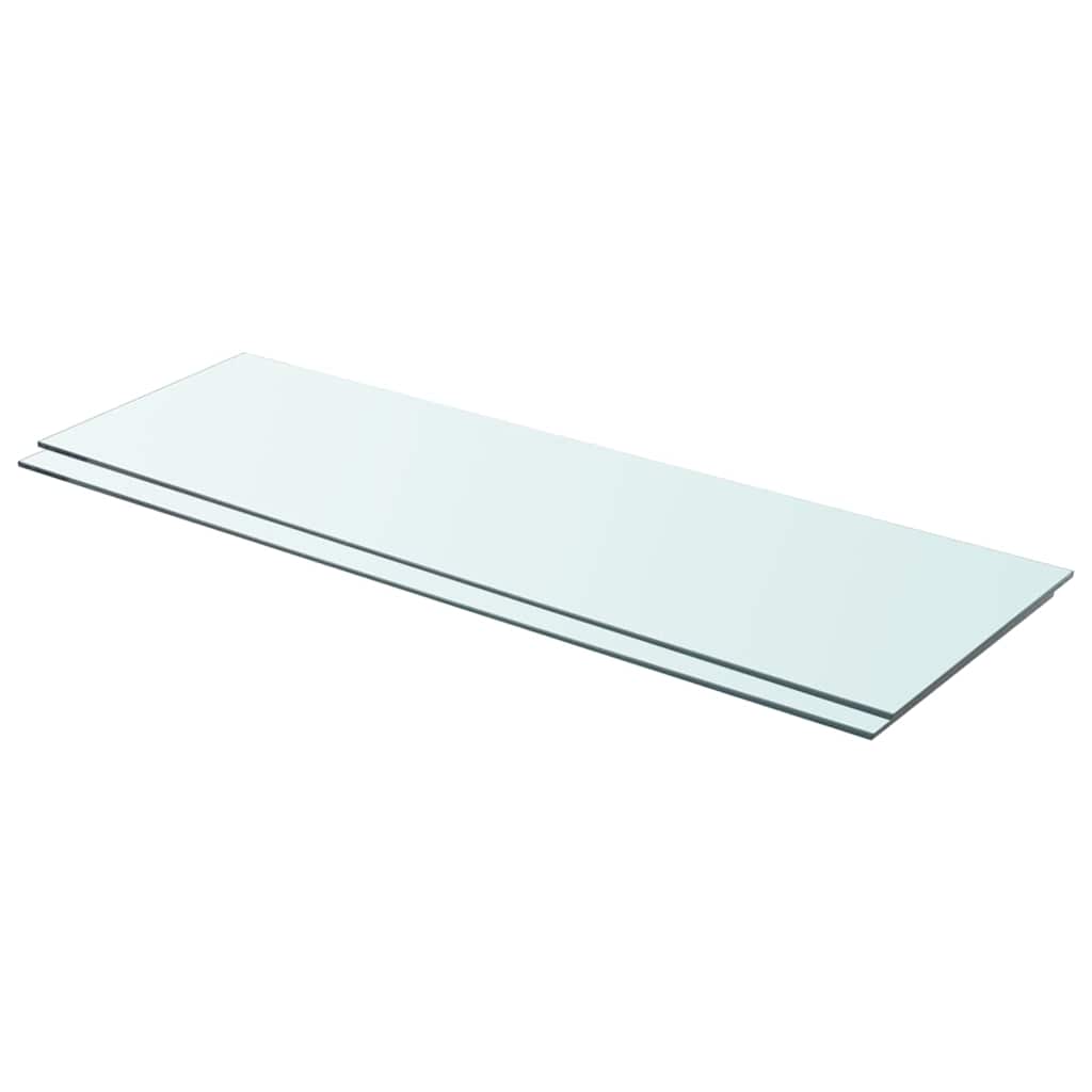 Regalböden 2 Stk. Glas Transparent 90x30 Cm Vidaxl