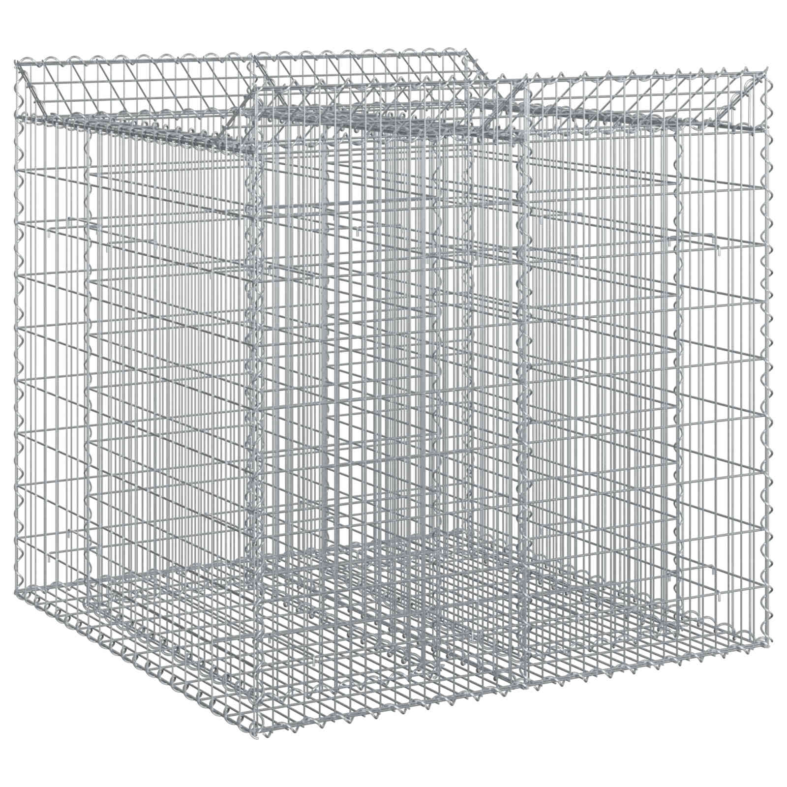 Gabionen-hochbeet 2 Stk. 100 X 100 X 100 Cm Verzinkter Stahl Vidaxl