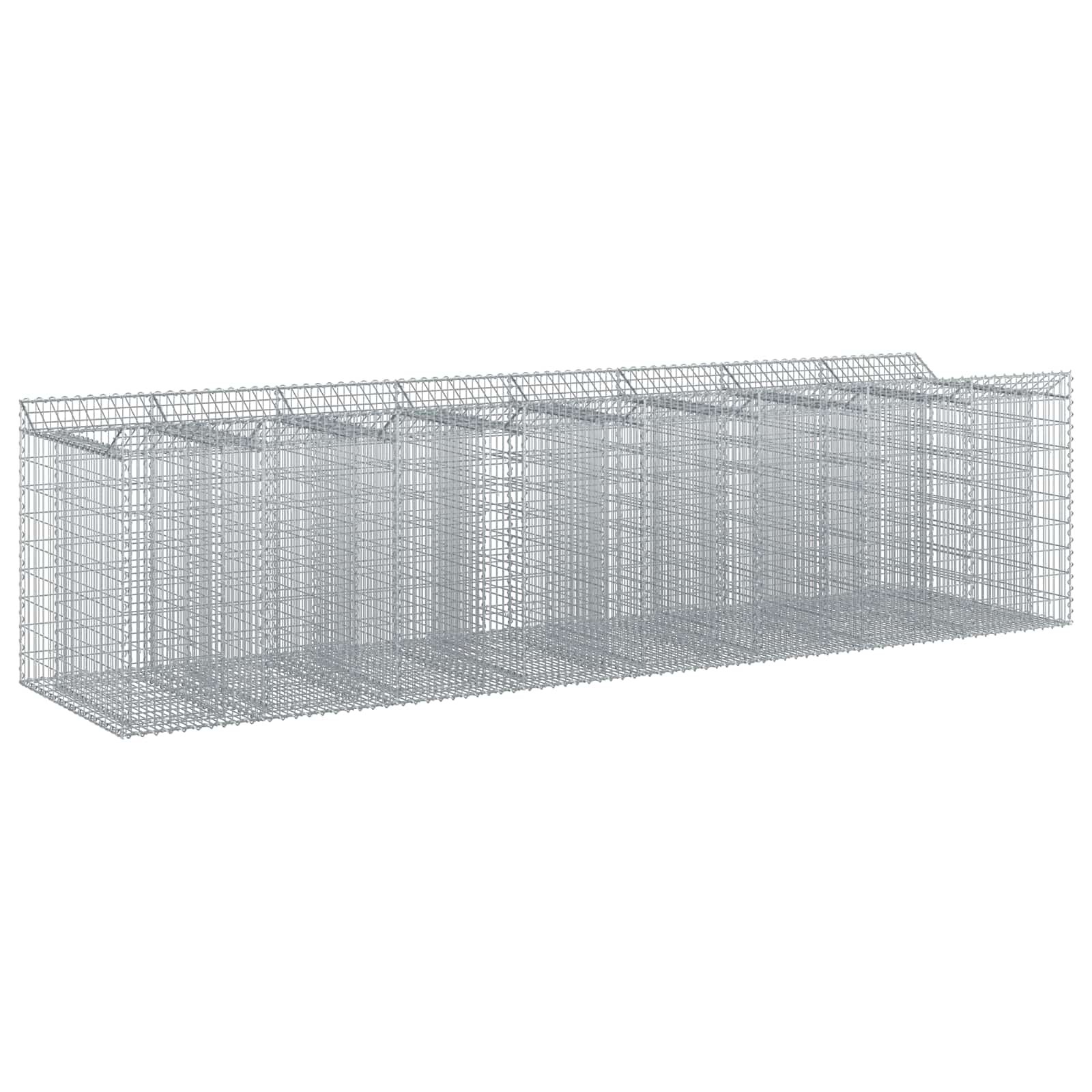 Gabionen-hochbeet 4 Stk. 400 X 100 X 100 Cm Verzinkter Stahl Vidaxl