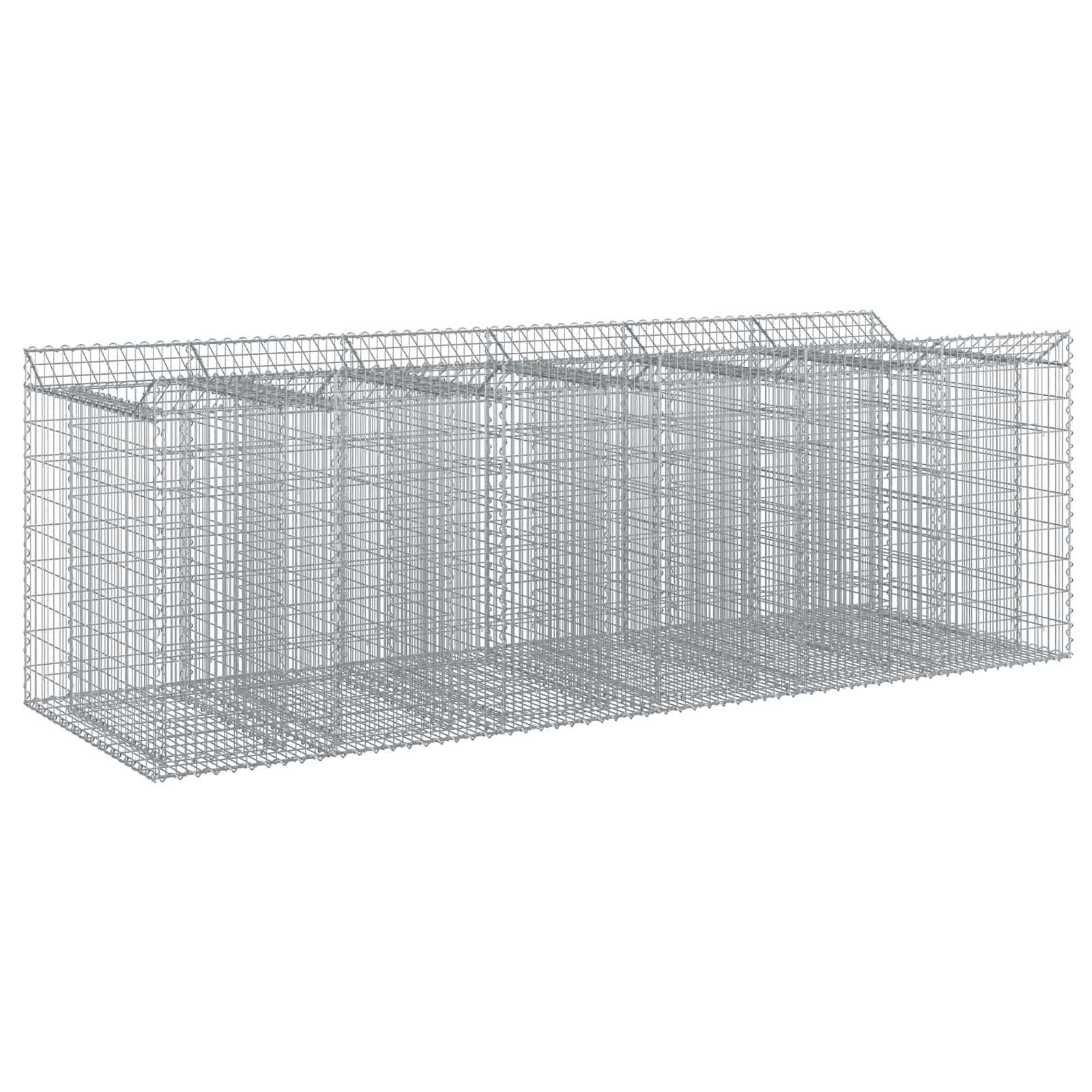 Gabionen-hochbeet 3 Stk. 300 X 100 X 100 Cm Verzinkter Stahl Vidaxl