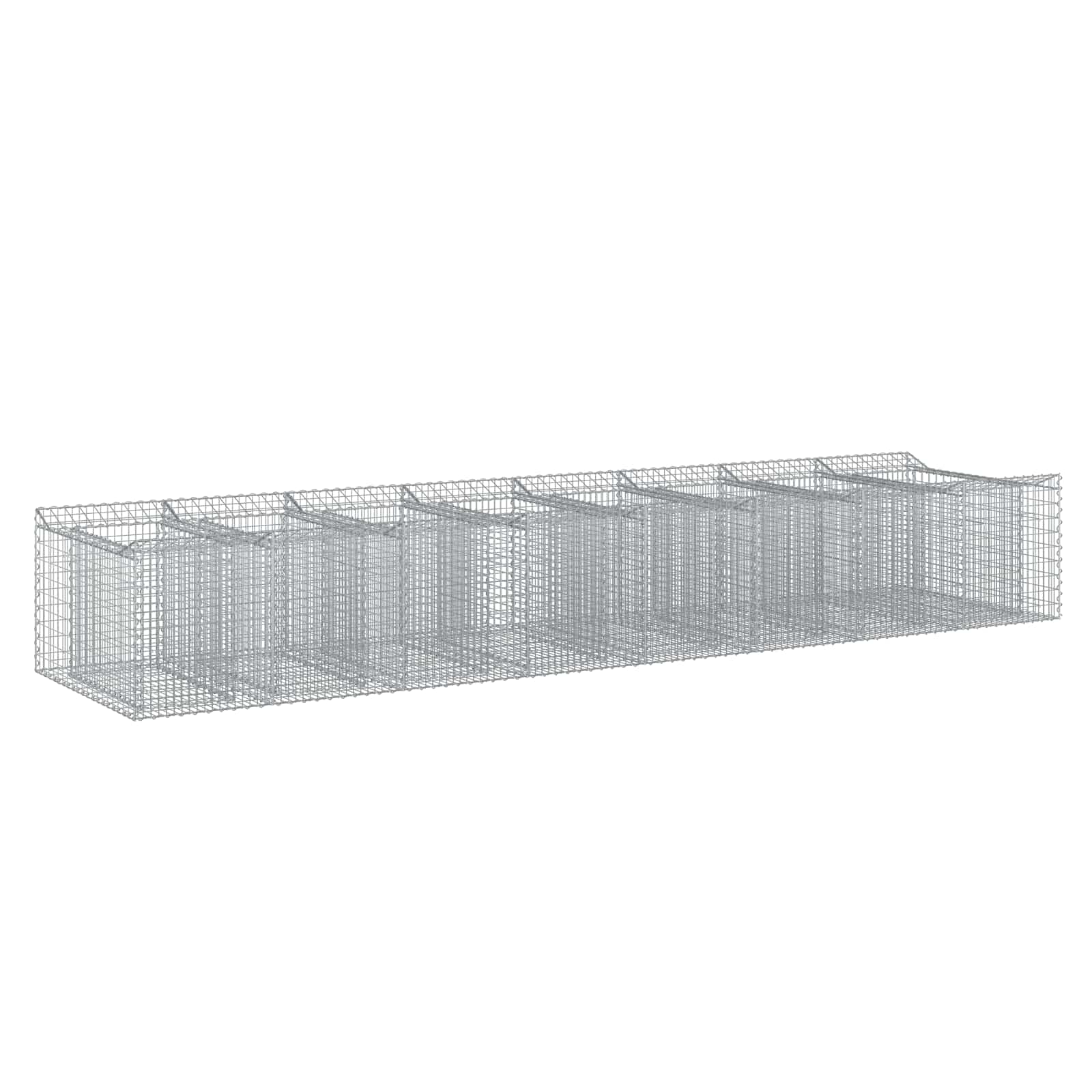 Gabionen-hochbeet 3 Stk. 400 X 100 X 60 Cm Verzinkter Stahl Vidaxl