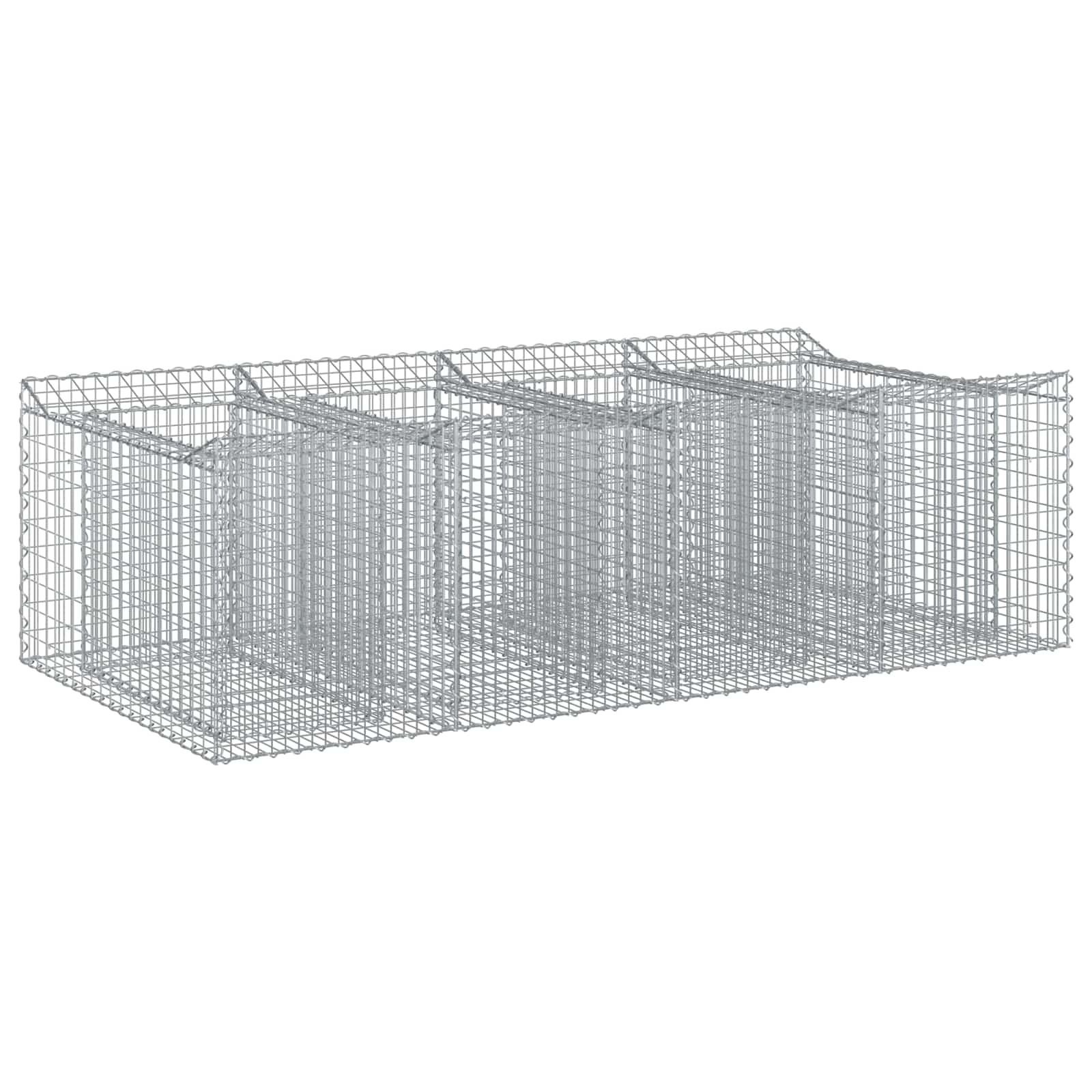 Vidaxl Gabion Raised Bed 2 Pcs 200 X 100 X 60 Cm Galvanised Steel