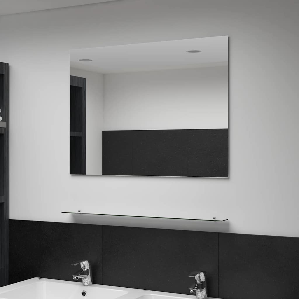 Wandspiegel Mit Regal 80×60 Cm Hartglas Vidaxl