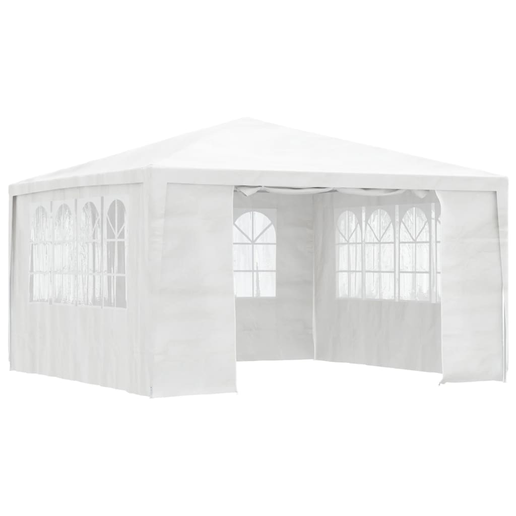 Profi-partyzelt Mit Seitenwänden 4×4 M Weiß 90 G/m² - Vidaxl