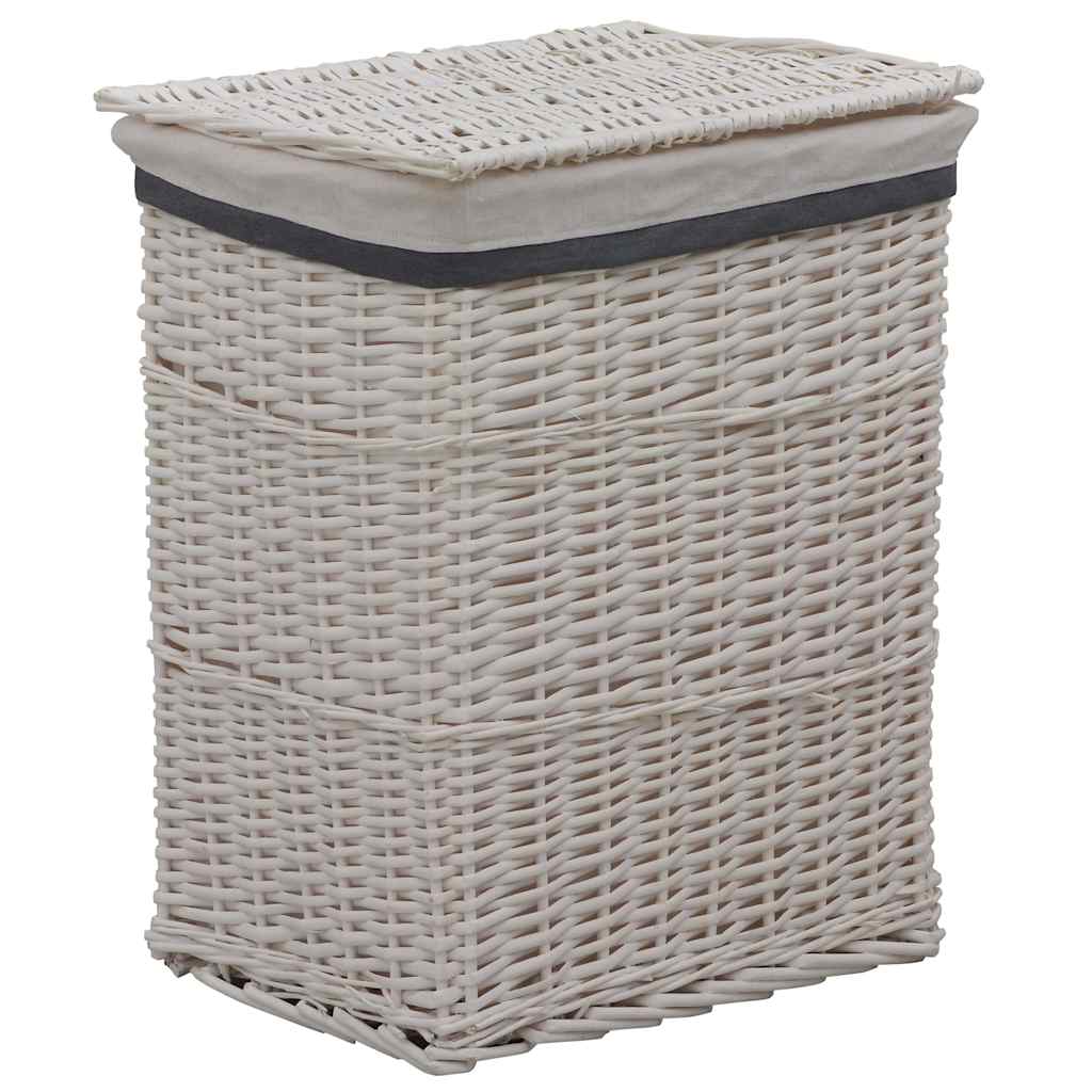 Vidaxl Laundry Basket White Willow