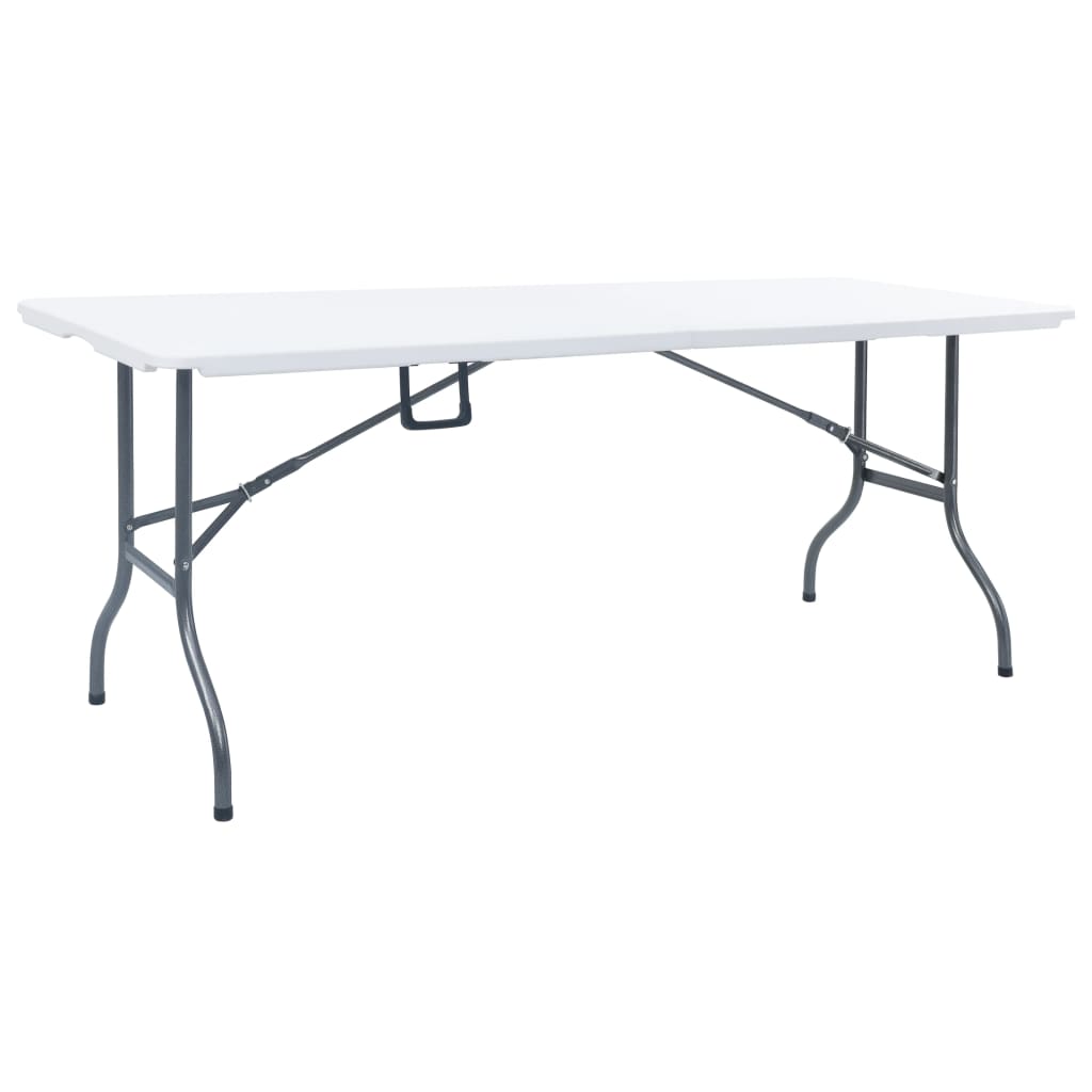 Gartentisch Klappbar Weiß 180x72x72 Cm Hdpe - Vidaxl