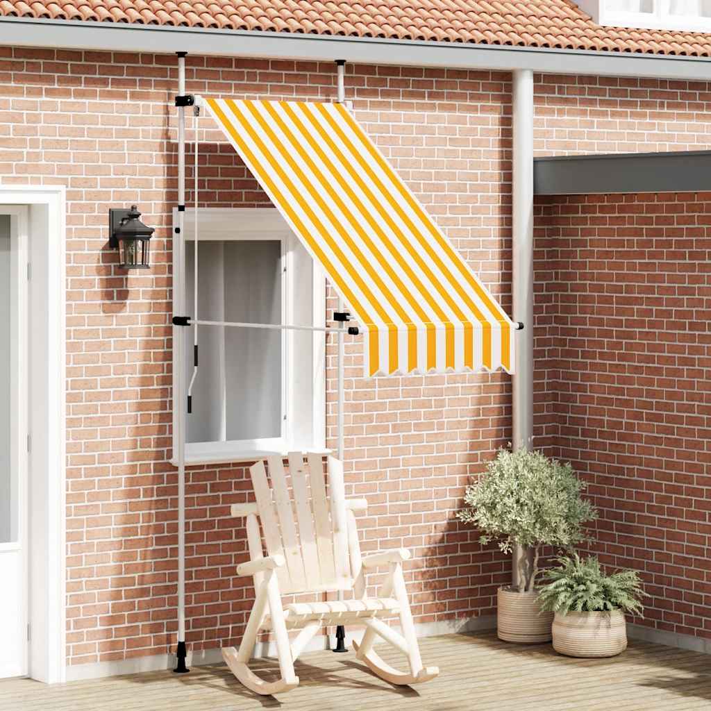 Vidaxl - Markise Einziehbar Handbetrieben 100 Cm Orange/weiß Gestreift