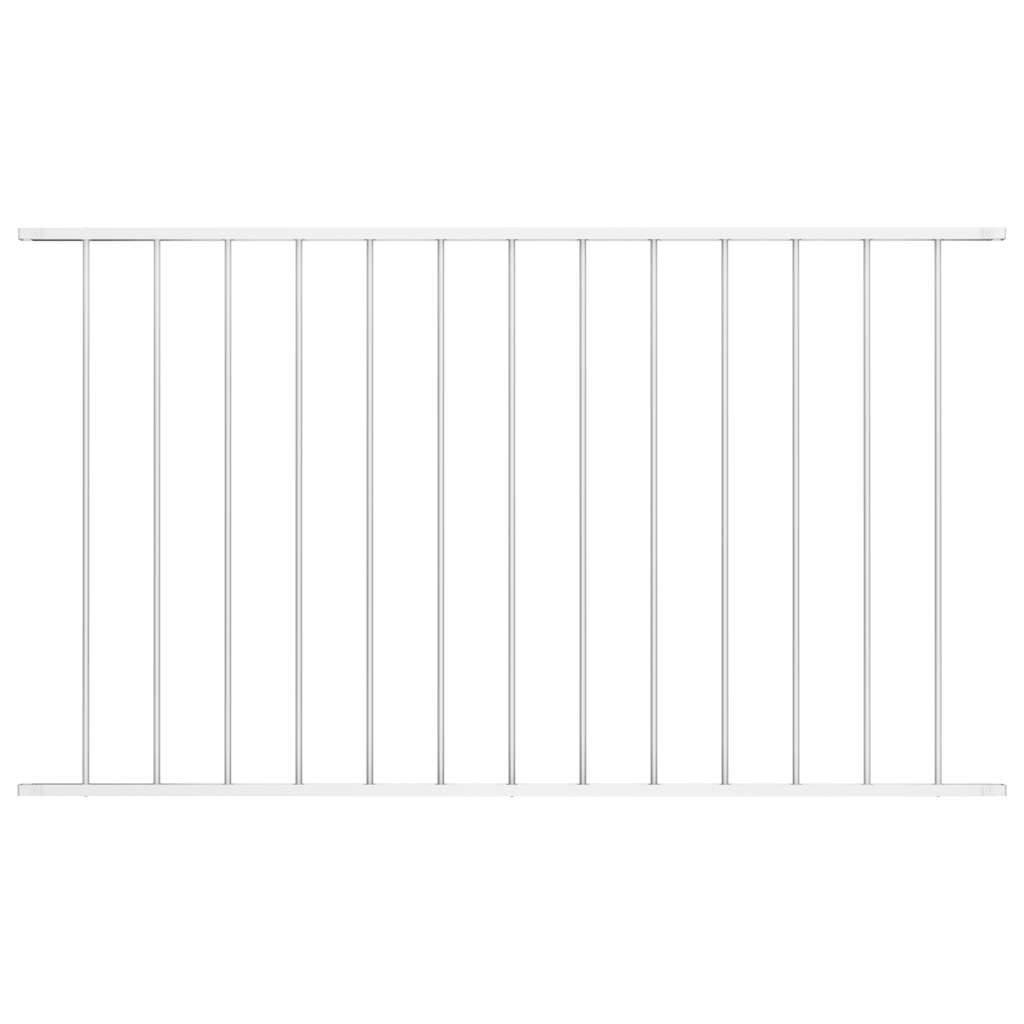 Vidaxl - Zaunelement Pulverbeschichteter Stahl 1,7x1,25 M Weiß