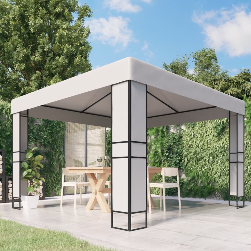 Pavillon Mit Doppeldach 3 X 3 M Weiß Vidaxl