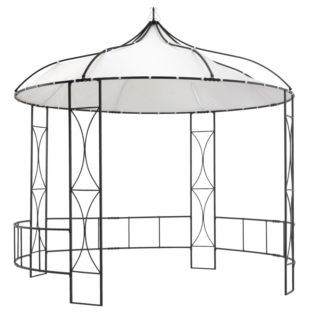 Pavillon 300 X 290 Cm Weiß Rund Vidaxl
