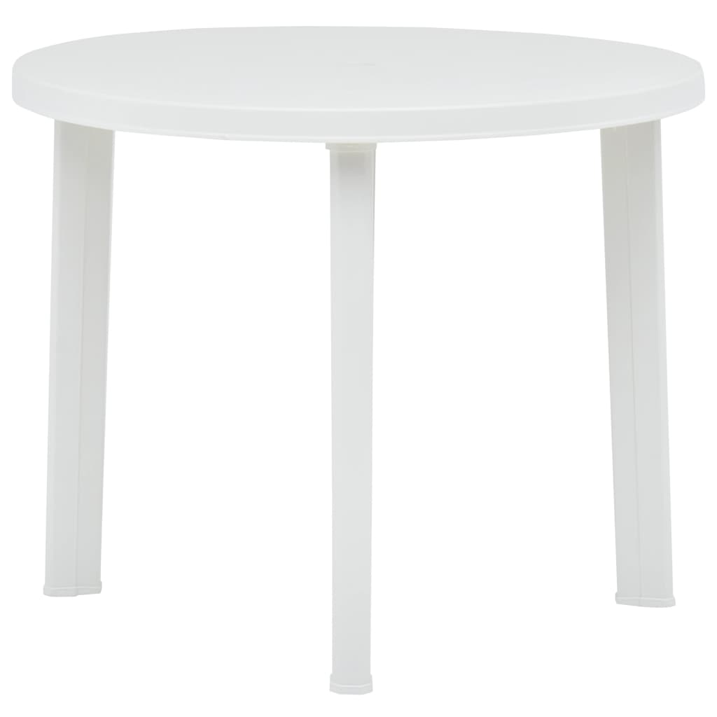 Gartentisch Weiß 89 Cm Kunststoff - Vidaxl