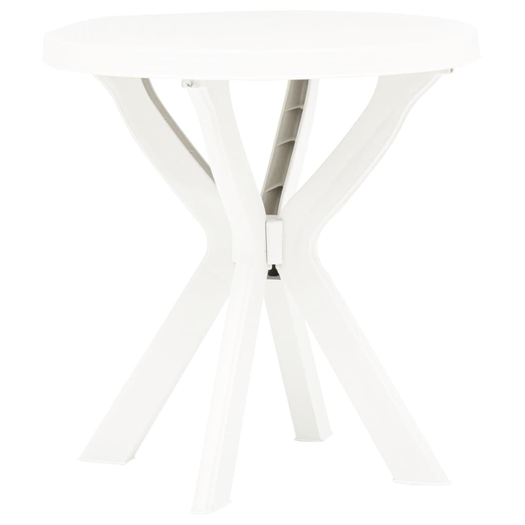 Bistrotisch Weiß Ø70 Cm Kunststoff Vidaxl