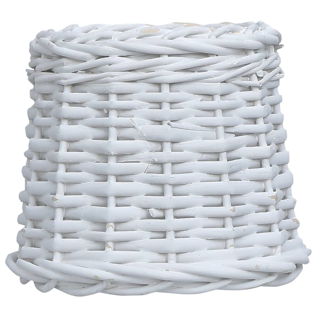 Vidaxl Lampenschirm Aus Weidengeflecht, 25 X 17 Cm, Weiß