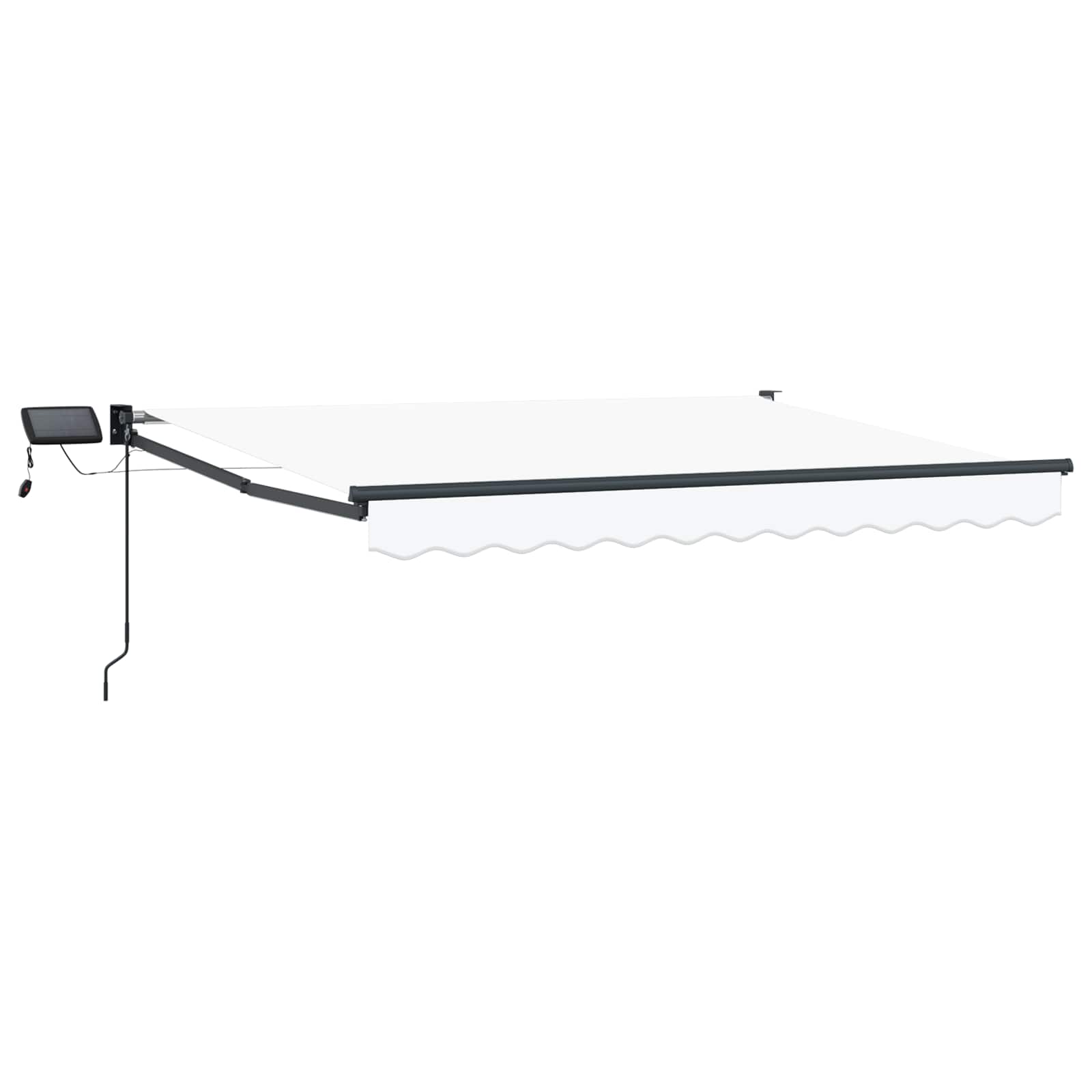 Manuelle Gelenkarmmarkise Mit Leds Weiß Und Anthrazit 3 X 2,5 M Vidaxl