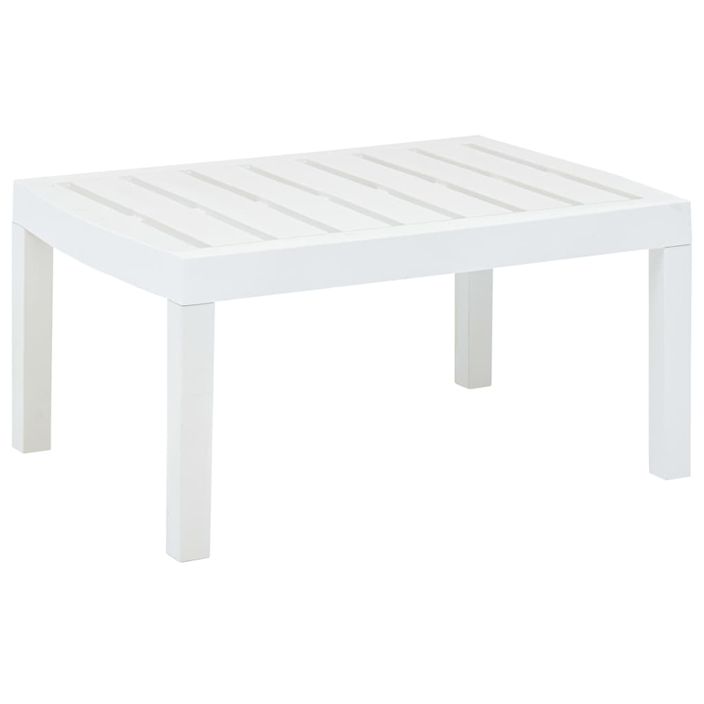Gartentisch Weiß 78x55x38 Cm Kunststoff Vidaxl