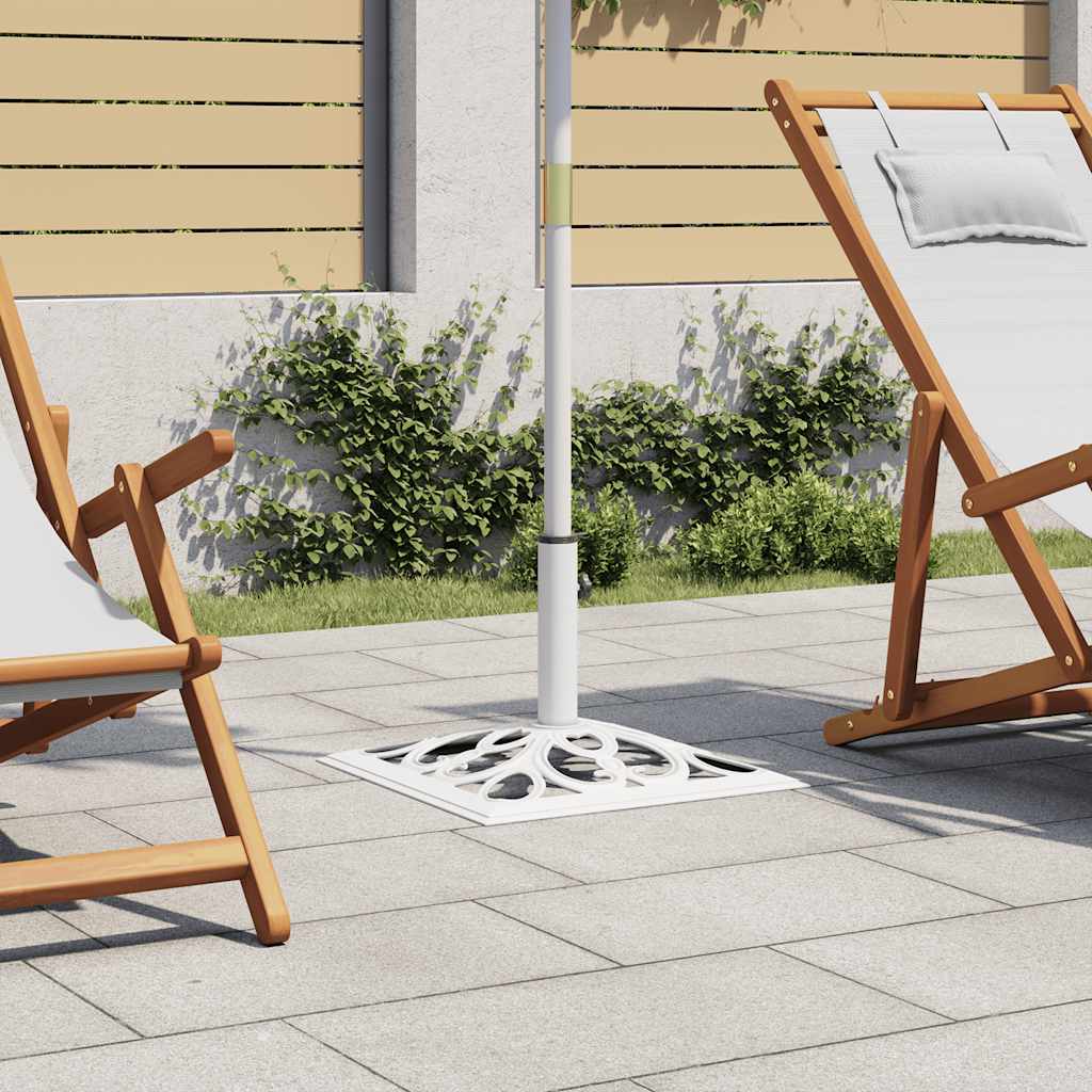 Sonnenschirmständer Weiß 12 Kg 49 Cm Gusseisen Vidaxl