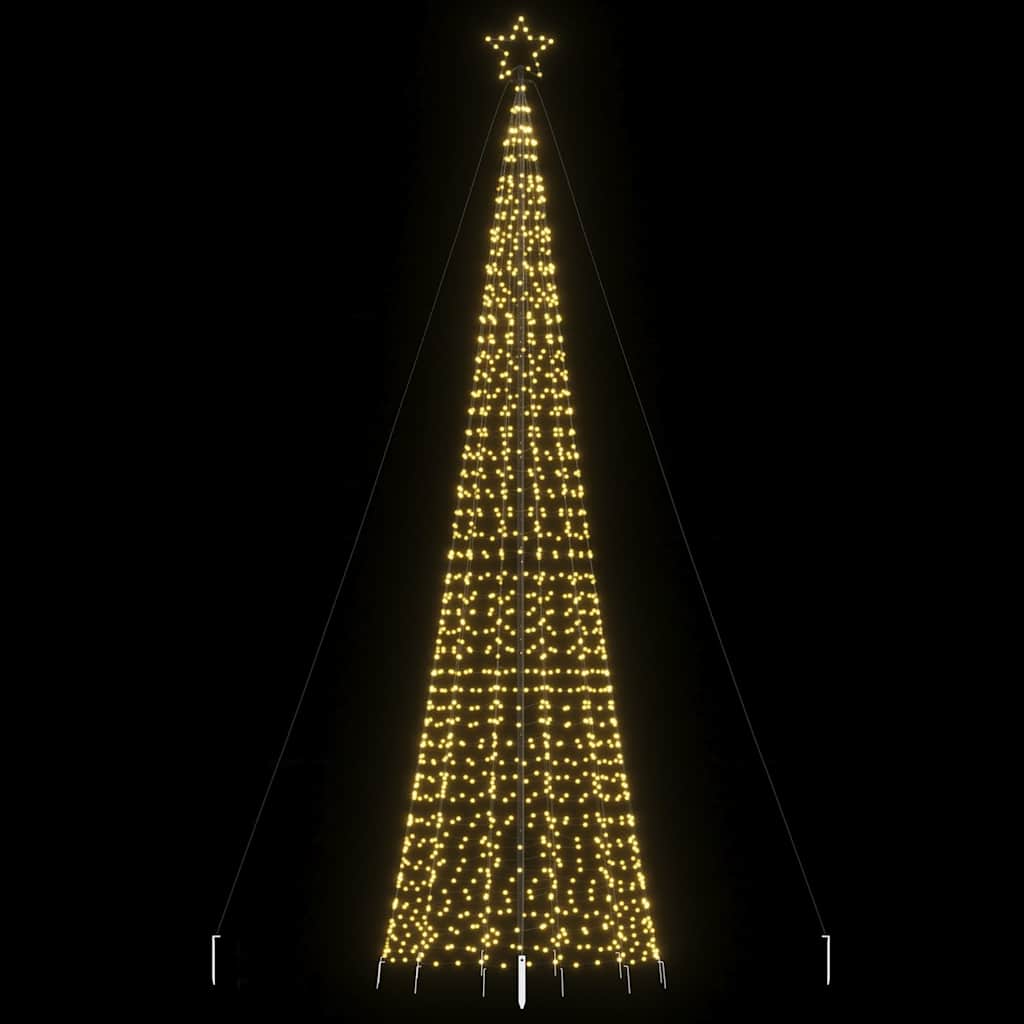 Vidaxl Led Christmas Tree With Spikes 1534 Leds Warm White 500 Cm