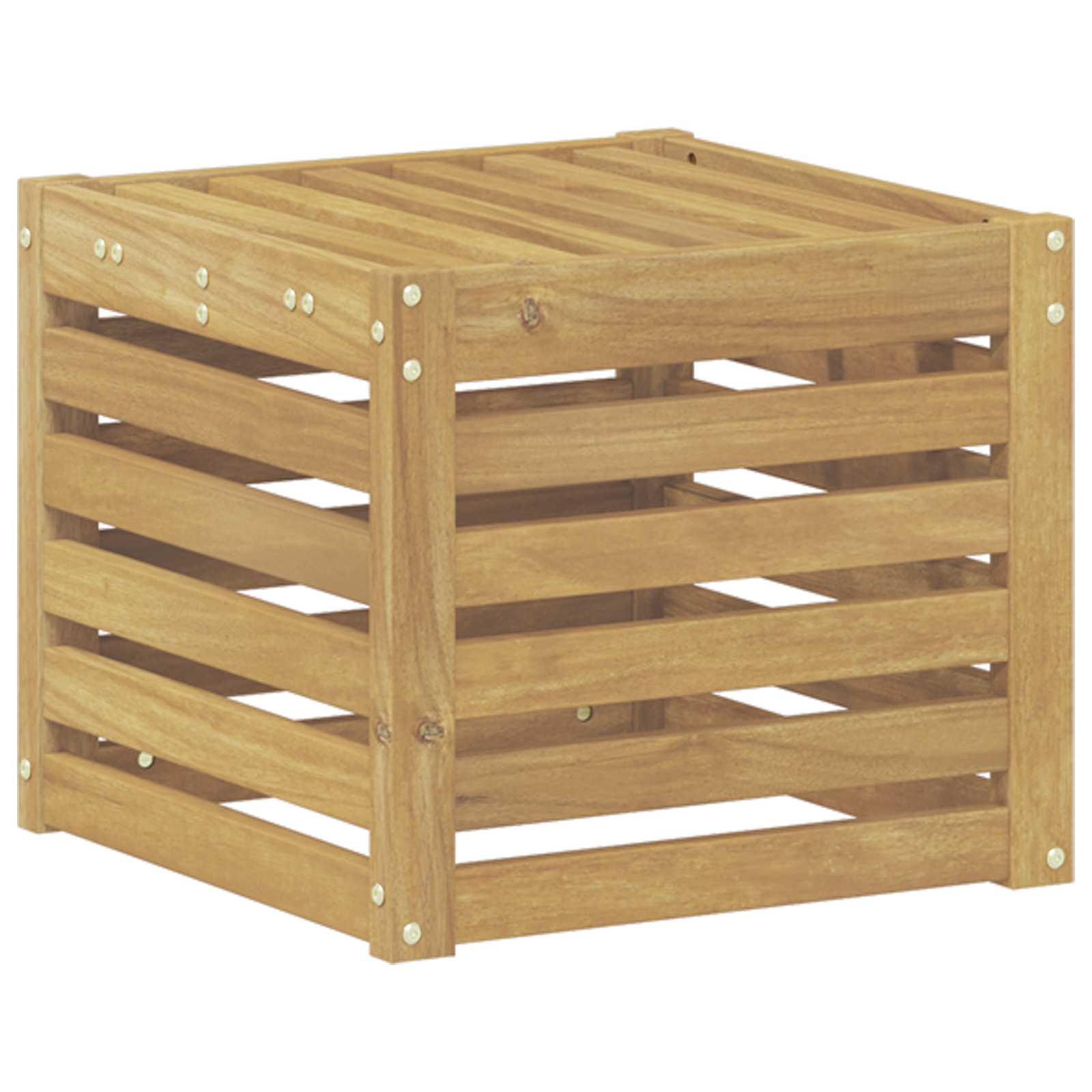 Outdoor-sofagarnitur Weiß 35 X 38 X 37 Cm Massivholz Akazie Vidaxl