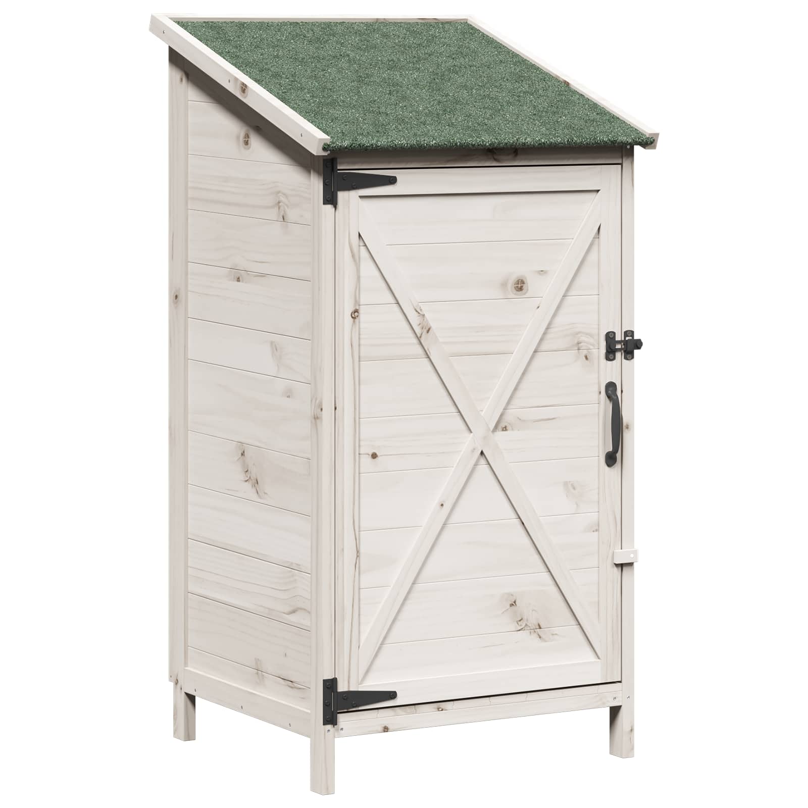 Gartenschuppen Weiß 59,5 X 56 X 113,5 Cm Massivholz Aus Fichte Vidaxl
