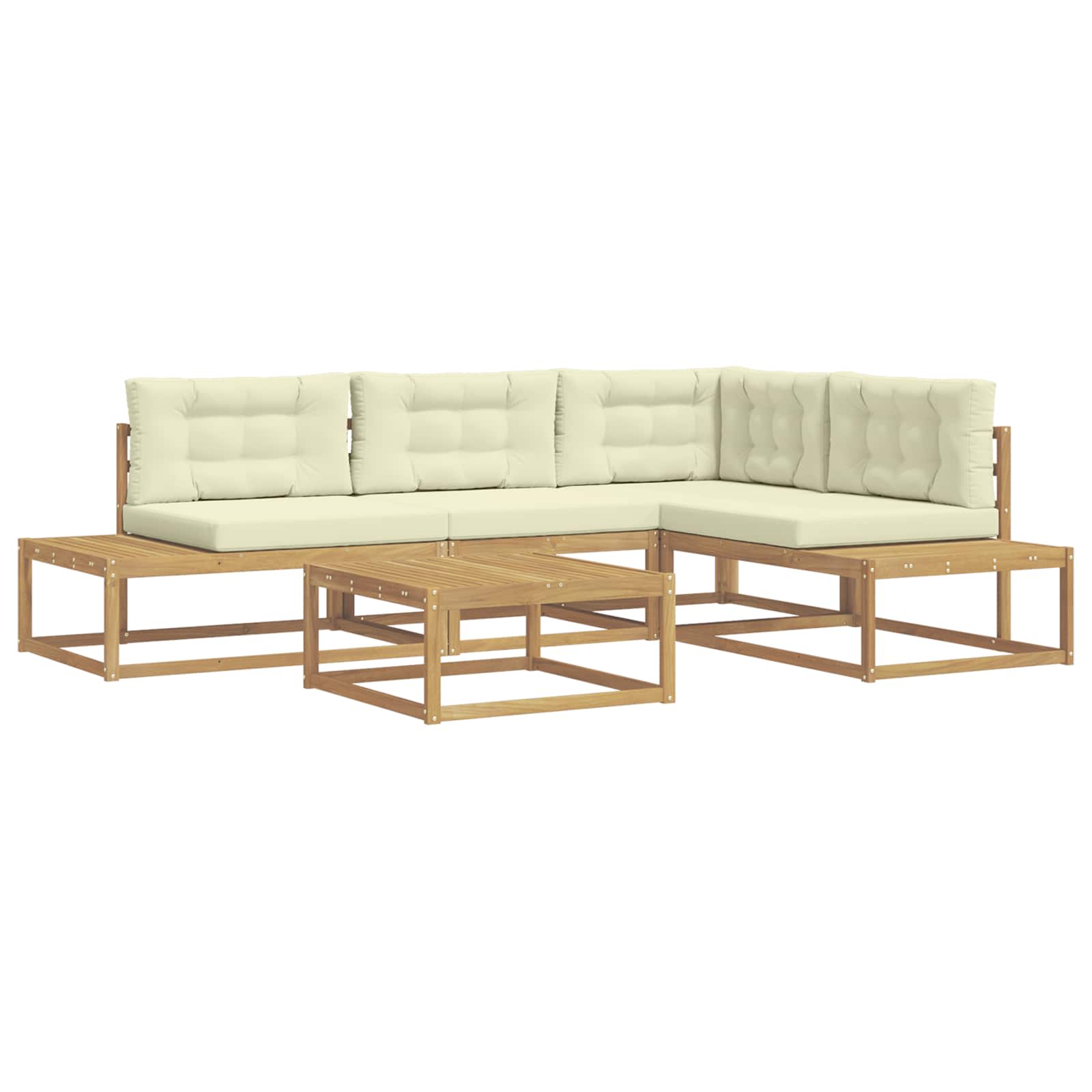 Outdoor-sofagarnitur 5 Stk. Weiß Polyester Vidaxl