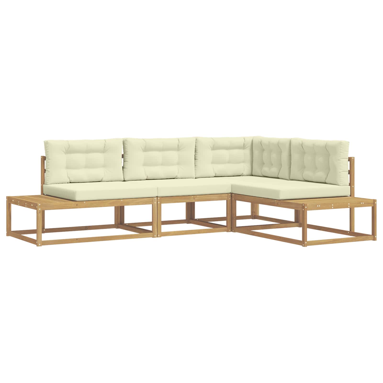 Outdoor-sofagarnitur 4 Stk. 4-sitzer Polyester Weiß Vidaxl