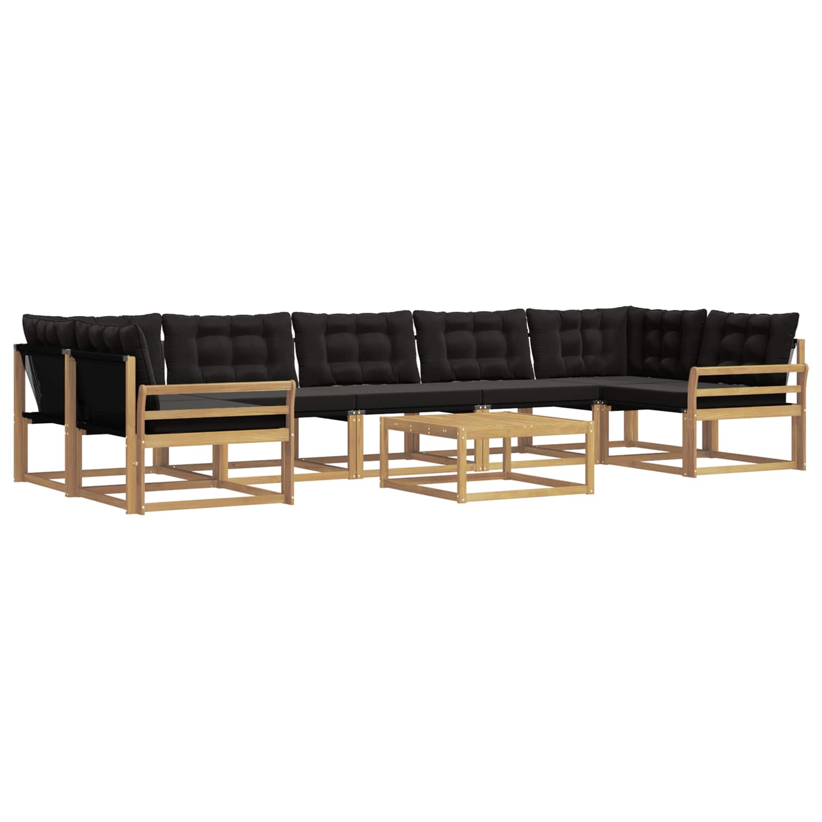 Outdoor-sofagarnitur 8 Stk. Weiß Und Schwarz Vidaxl