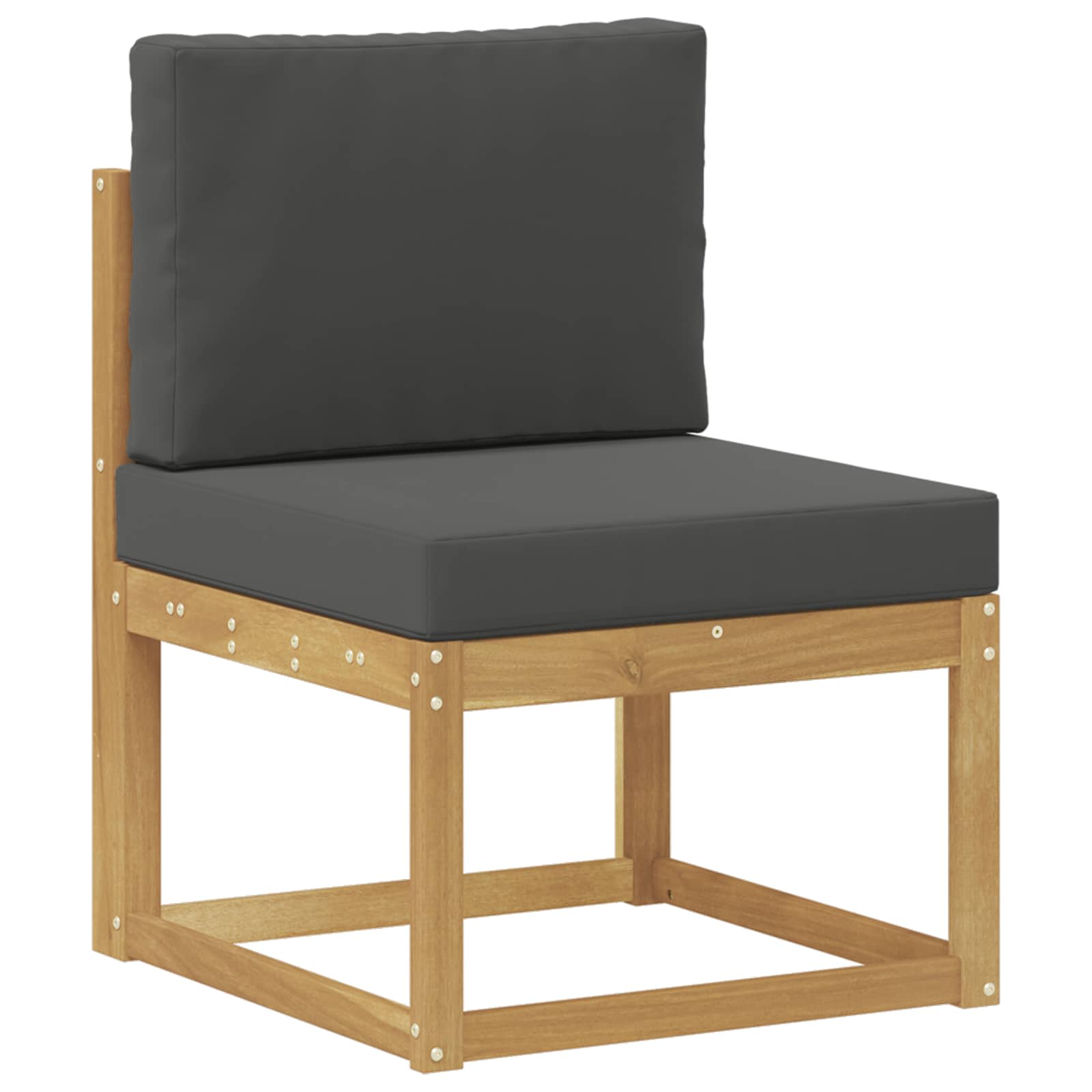 Outdoor-sofagarnitur Massivholz Akazie Weiß Und Anthrazit Vidaxl
