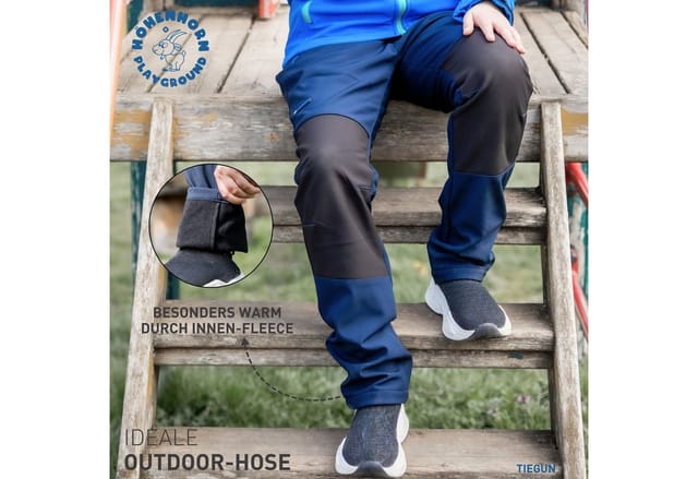 Höhenhorn Softshellhose Tiegun Kinder Jungen Mädchen Outdoorhose Gefüttert Snowboardhose weiches Microfleece-Innenfutter