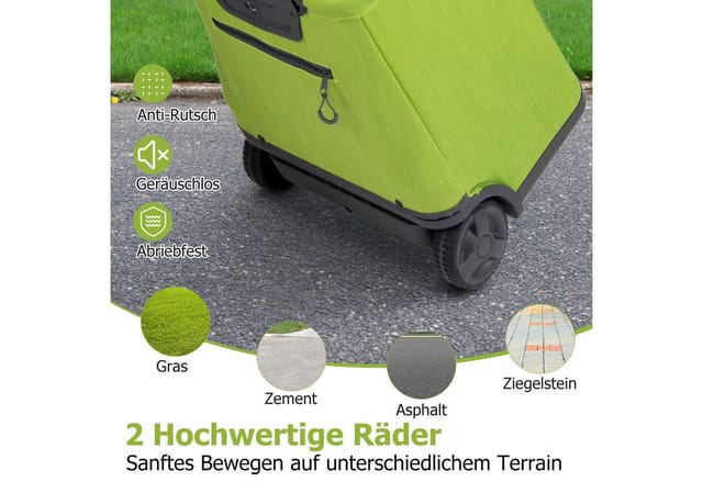 COSTWAY Einkaufstrolley, 50 l, klappbare Einkaufwagen, leicht stabil Aluminiumrahmen