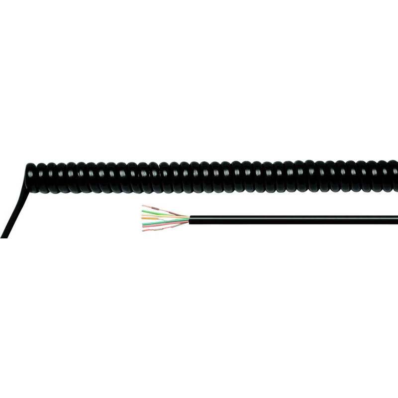 [neuwertig] B-ware Helukabel Spiralkabel Kabel H07bq-f Leitung 3 G 1.50 Mm² Schwarz 84922 Pur