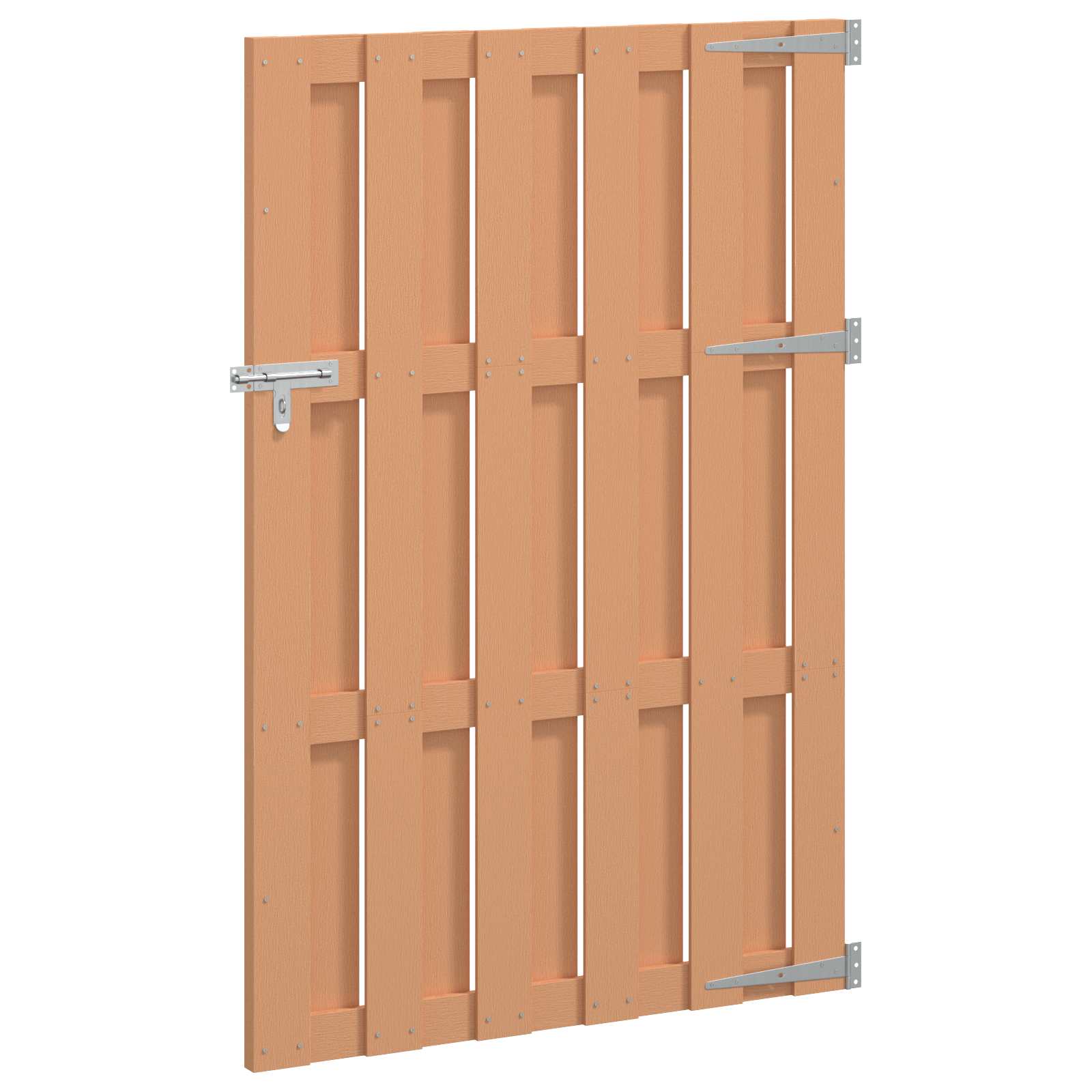 Gartentor 100 X 150 Cm Wpc Und Aluminium Braun Vidaxl