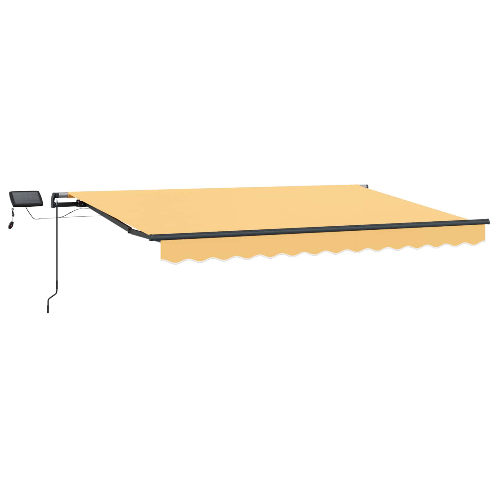 Ausziehbare Markise Sand 400 X 350 Cm Stoff Und Aluminium Vidaxl