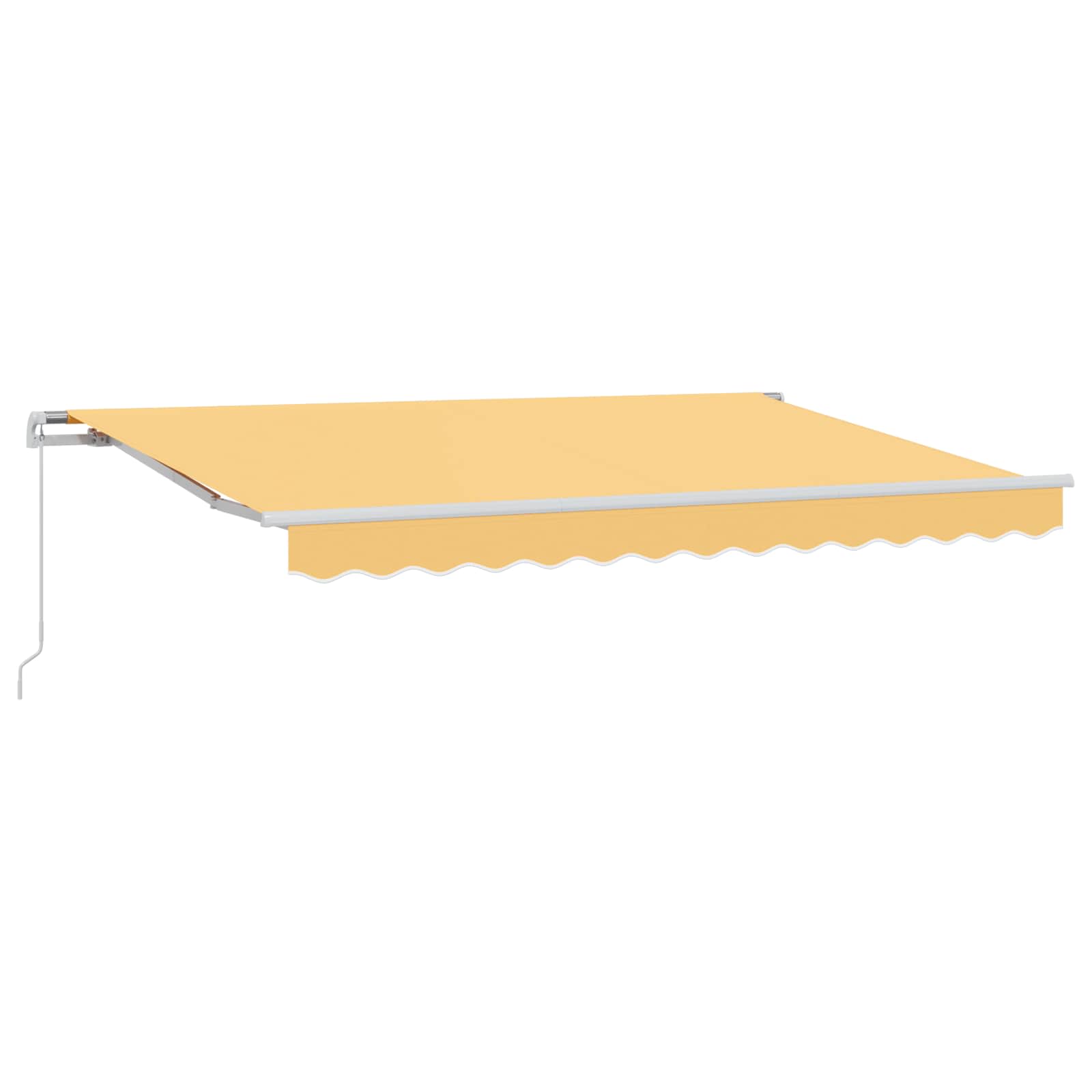 Ausziehbare Markise Sand 450 X 350 Cm Polyester Und Aluminium Vidaxl