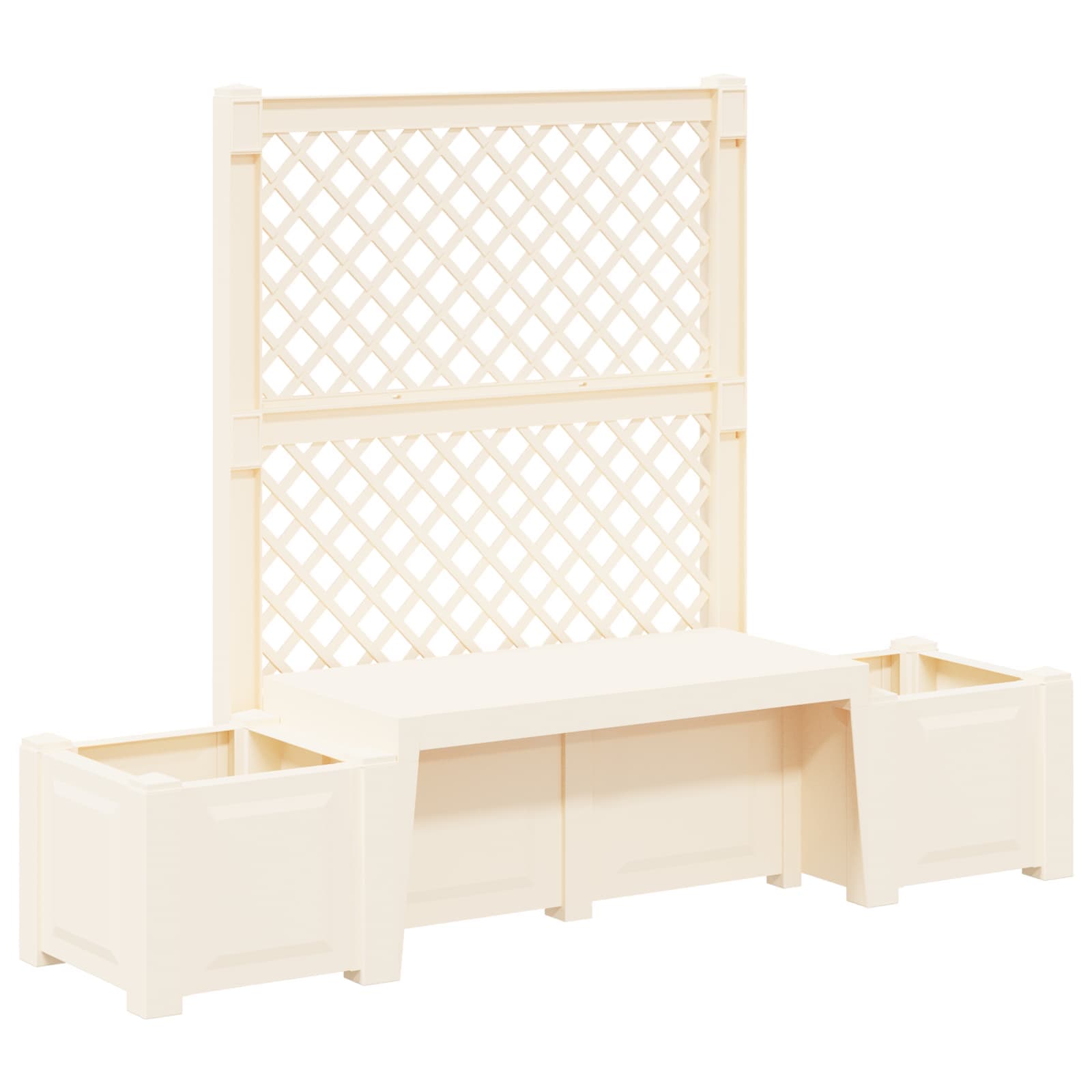 Vidaxl Garden Bench Kopenhagen Pp White