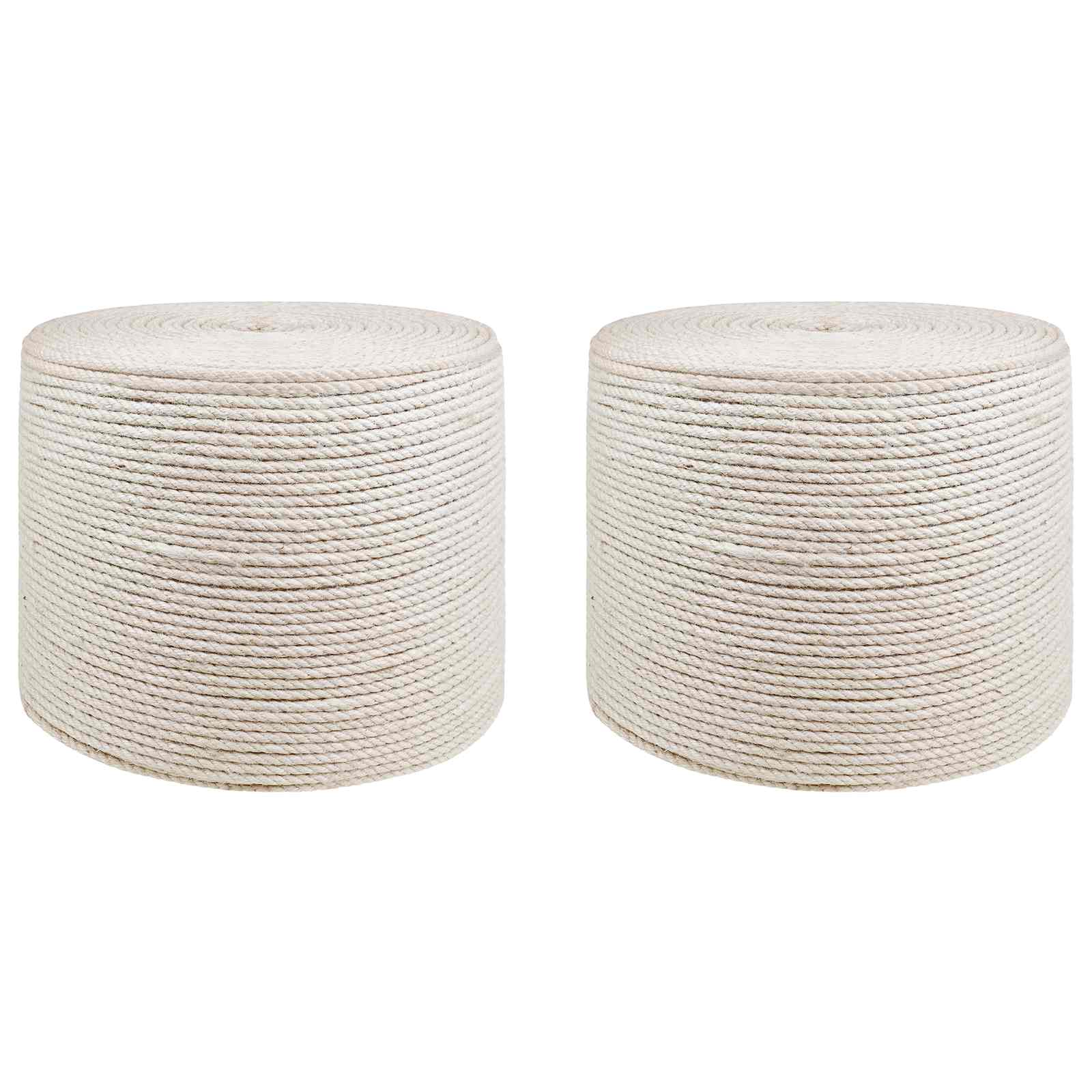 Vidaxl Jute Twine 2 Pcs 20 Mm 100 M White 100% Tossa Jute