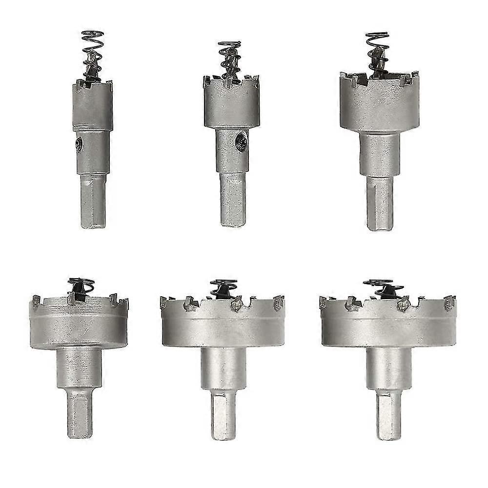 Lochsäge Für Metall, 6er-set Hartmetall-lochsägen, Edelstahl-lochsägen, Für Aluminium, Stahl, Eisen, Kupfer, Holz, 16 Mm, 22 Mm, 30 Mm, 40 Mm, 50 Mm