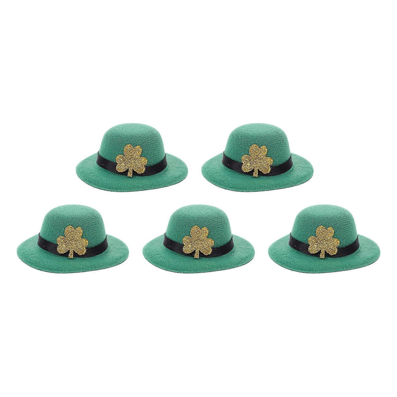 5-teiliges Set St. Patrick's Day Weinflaschen-dekorationskappen, Irland-party-deko-requisiten-8x8x2.8cm