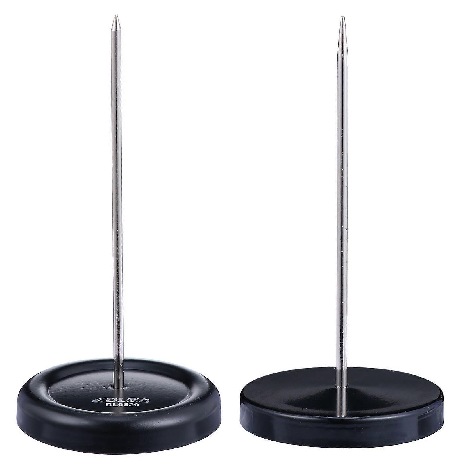 2 Stück Papiernotizhalter, Metall-quittungshalter, Büro-rechnungshalter, Mit Dorn-15x7x7cm