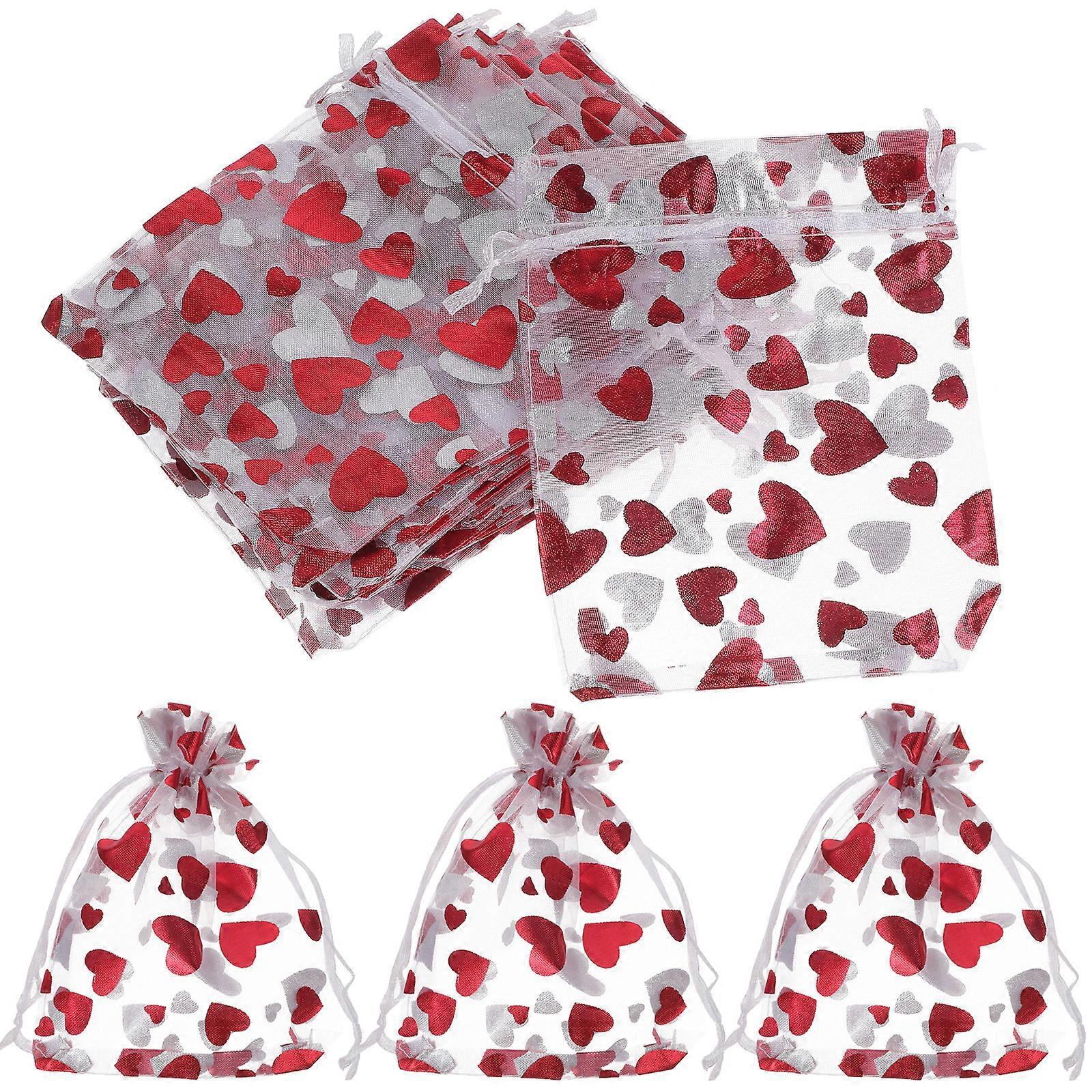 25 Stück Kordelzugbeutel, Organzabeutel, Schmuckaufbewahrungsbeutel, Dekorative Geschenktüten, Verpackungsbeutel-12x9cm