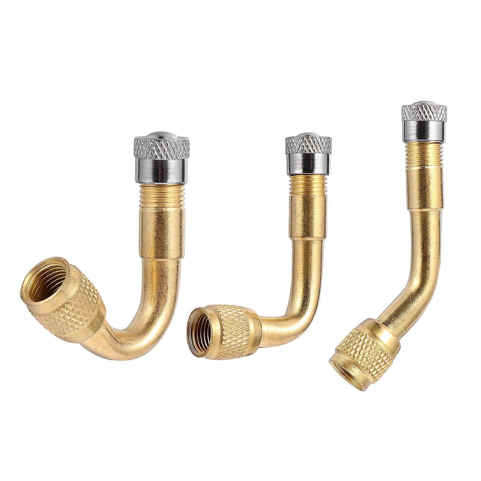 3 Stück Kupfer-verlängerungsstangen-reifenadapter-verlängerungen Für Rad Und Reifen-4.5x3cm-golden