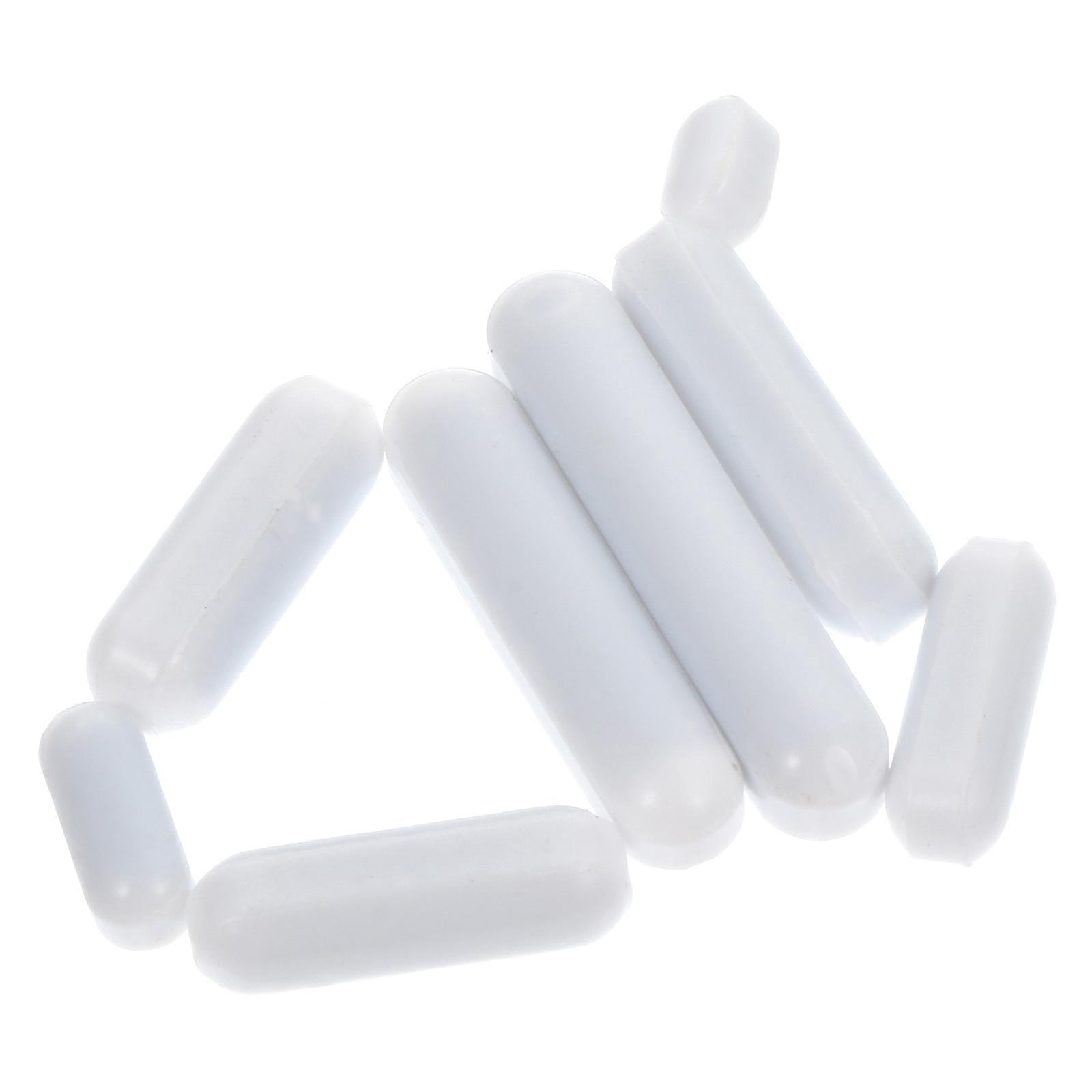 8 Stück Magvent Labor-magnetrührstäbe, Laborstäbe, Magnetrührstab, Labor-magnetrührer-4x0.9cm-white