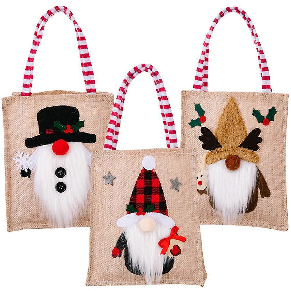 3er-pack Weihnachts-süßigkeitentüten Mit Cartoon-motiv, Aufbewahrungsbeutel Für Süßigkeiten, Beutel Mit Zwergenmuster