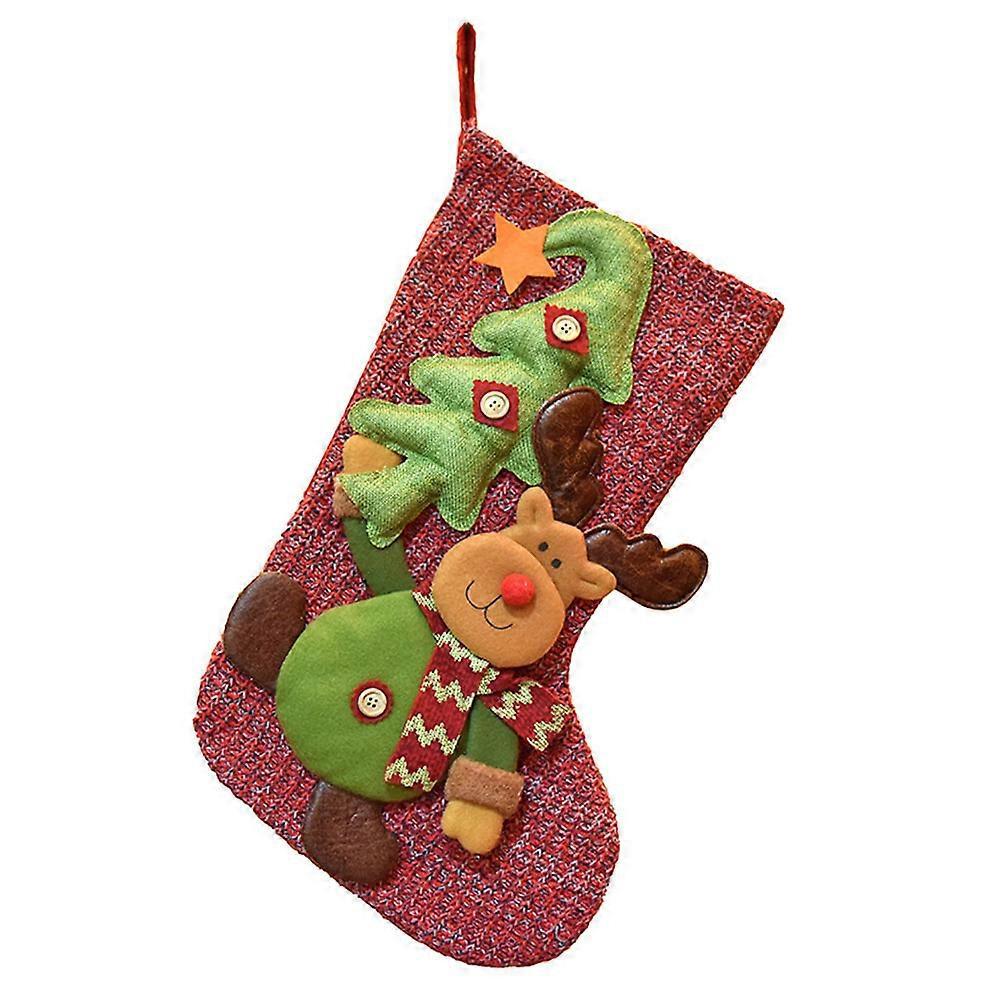 Stück Weihnachtssocken-geschenktüte, Weihnachtsstrumpf-geschenkverpackungsbeutel, Dekoration-50x20cm